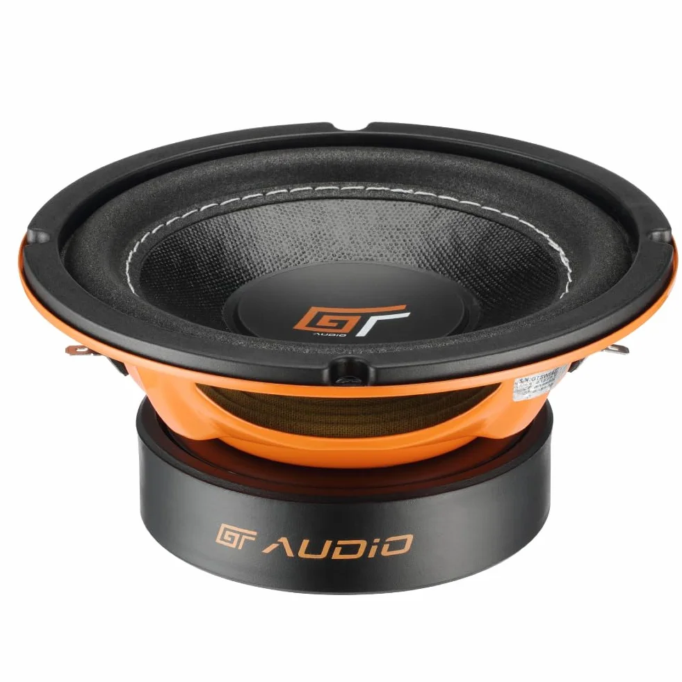 1 BASS FACE GT AUDIO GT-SW6/4 subwoofer 16,5 cm 6,5" 75 W rms 150 W maks. podwójna cewka 4+4 omy dvc podwójna cewka drgająca do pokrywy bagażnika samochodu, 1 szt.
