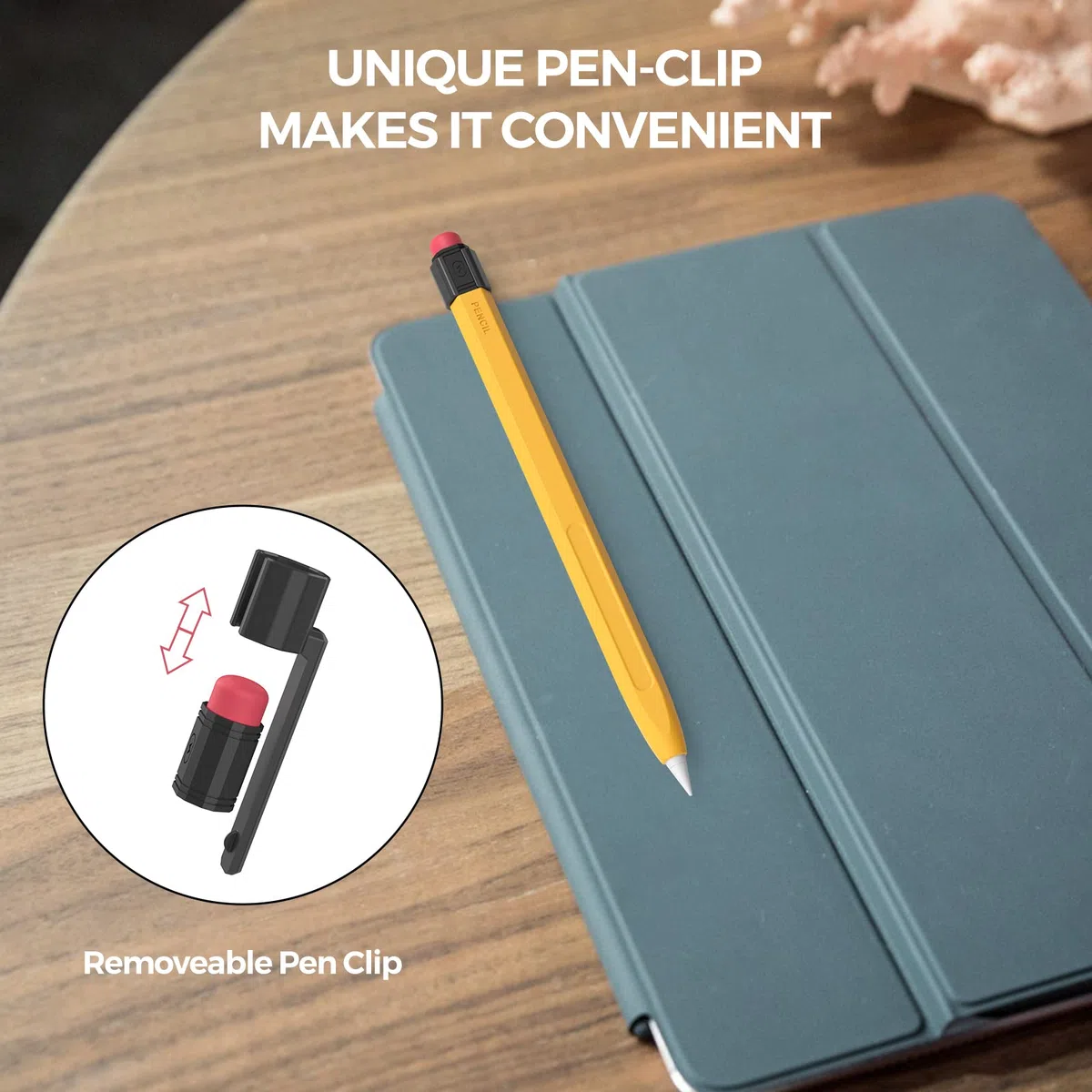TRONWIN Klasyczne etui do Apple Pencil 2. generacji silikonowe etui Apple Pencil 2 antypoślizgowe etui ochronne kompatybilne z Apple Pencil 2. generacji (żółty)