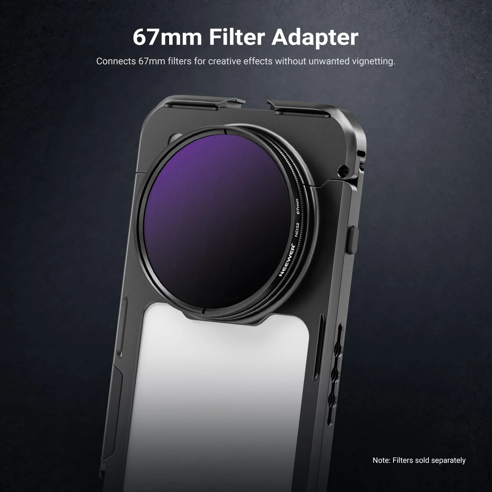 NEEWER PA147 klatka na telefon do OPPO Find X8 Ultra, stabilizator wideo z pierścieniem 67 mm i tylną płytą 17 mm, czarna