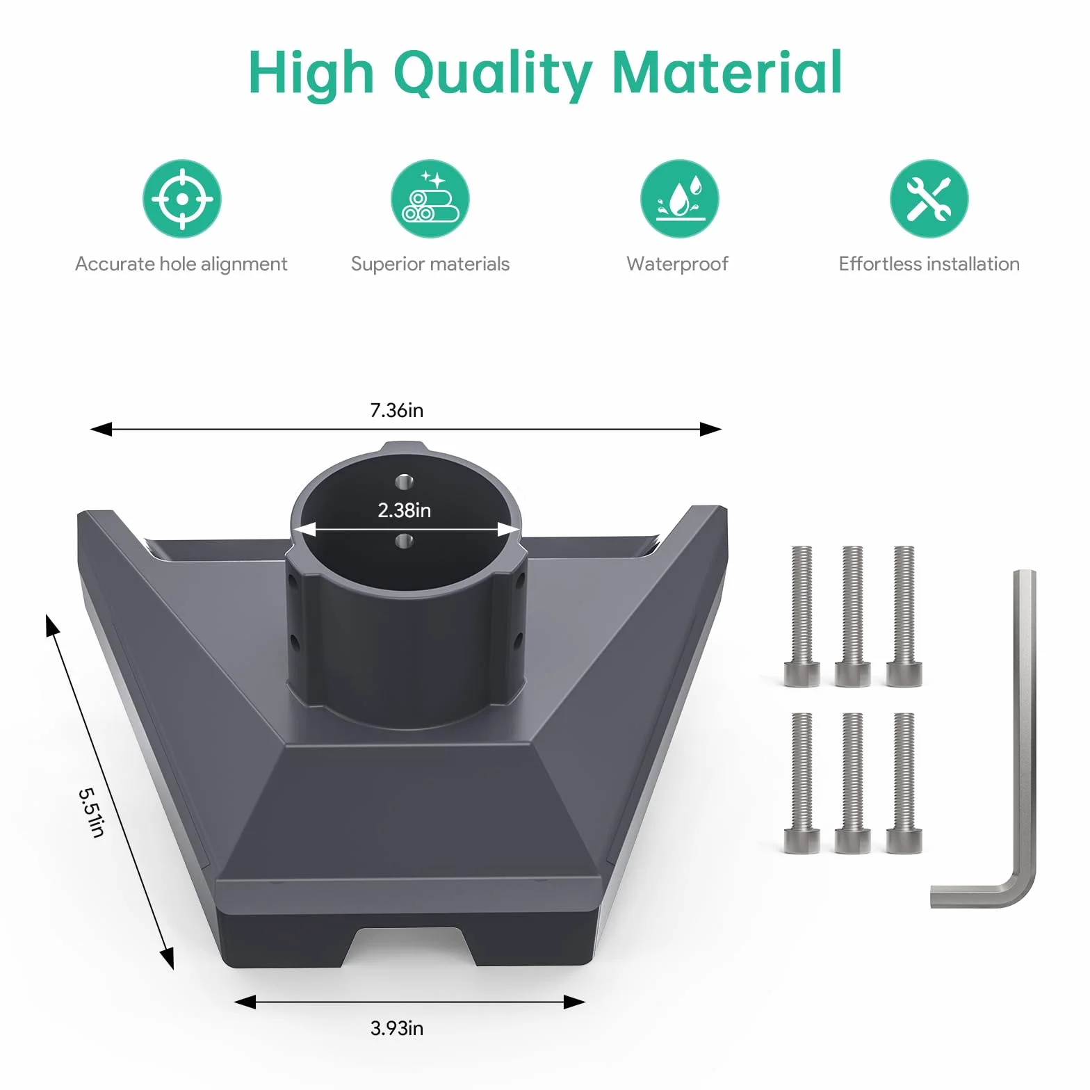 EDUP LOVE Starlink Gen 3 Uchwyt adapter do rur aluminiowy zestaw montażowy 2.5-5.6 cm