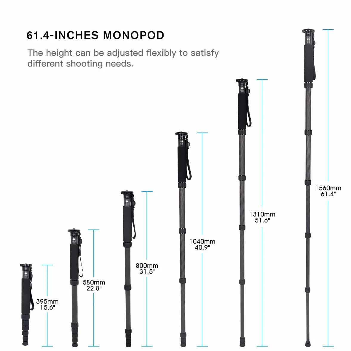 SIRUI AM-326M Carbon Monopod statyw jednonożny 6 części włókno węglowe maks. obciążenie 10 kg