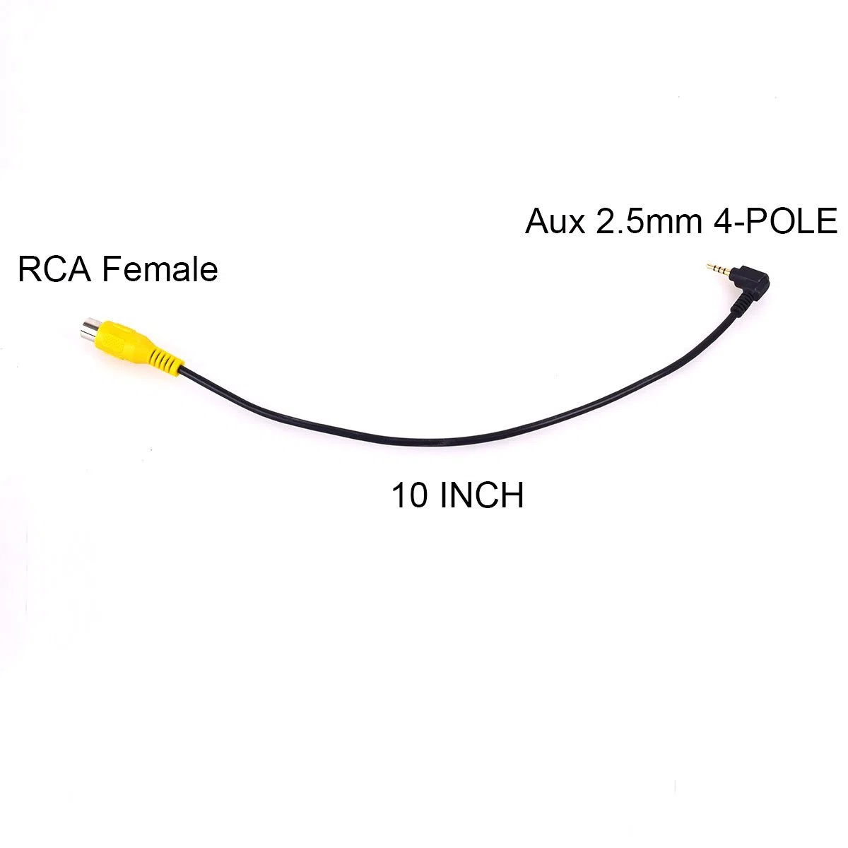 Kabel adaptera 2,5 mm, RCA na AUX do GPS, tabletów, kamer