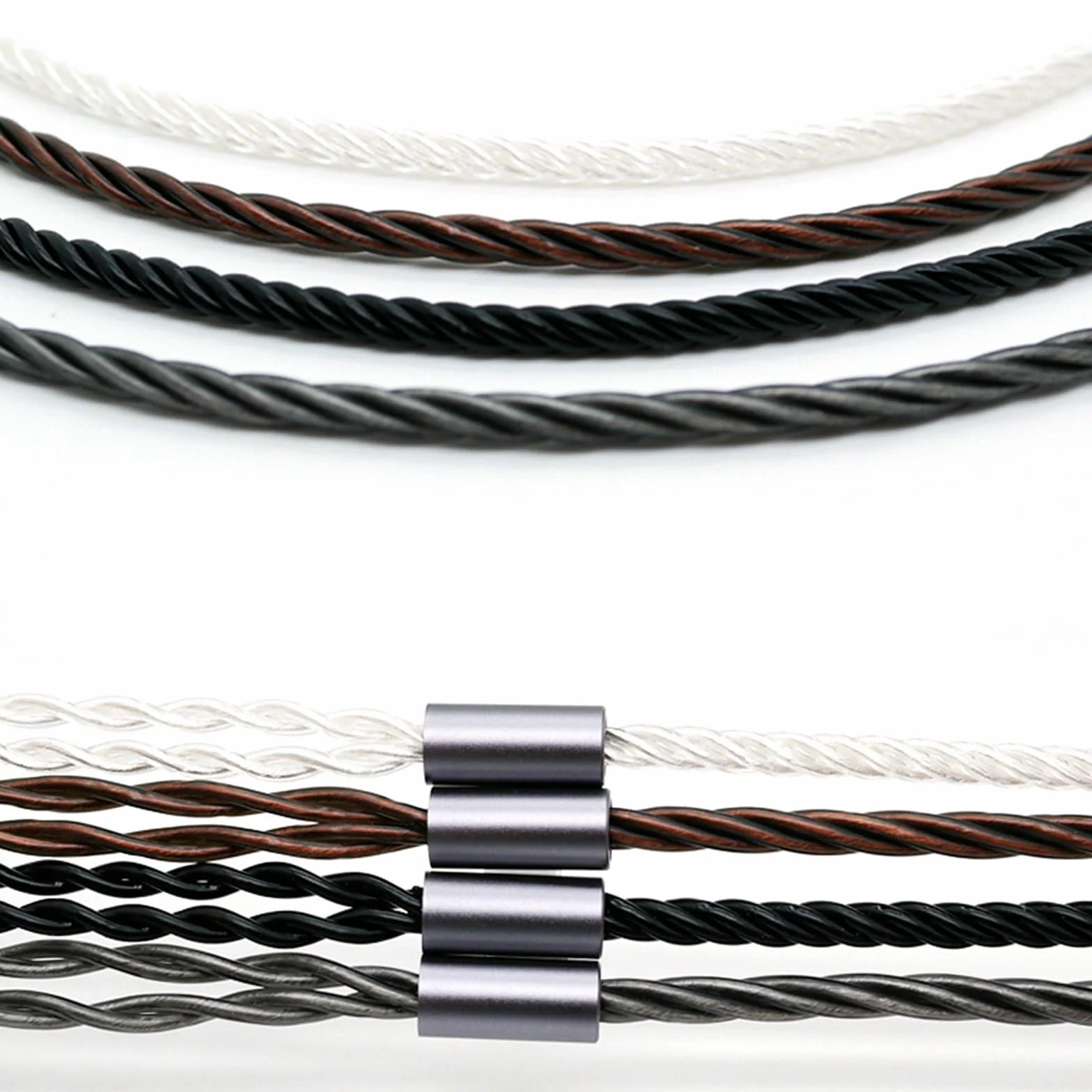 Zbalansowany Kabel z 4.4 mm,2.5 mm,3.5mm Adapterem do Sennheiser HD580 HD650 HD660 HD600S Słuchawki,HD414 HD25 3 w 1 Wymienny Aktualizacyjny Przewód(Srebrny)