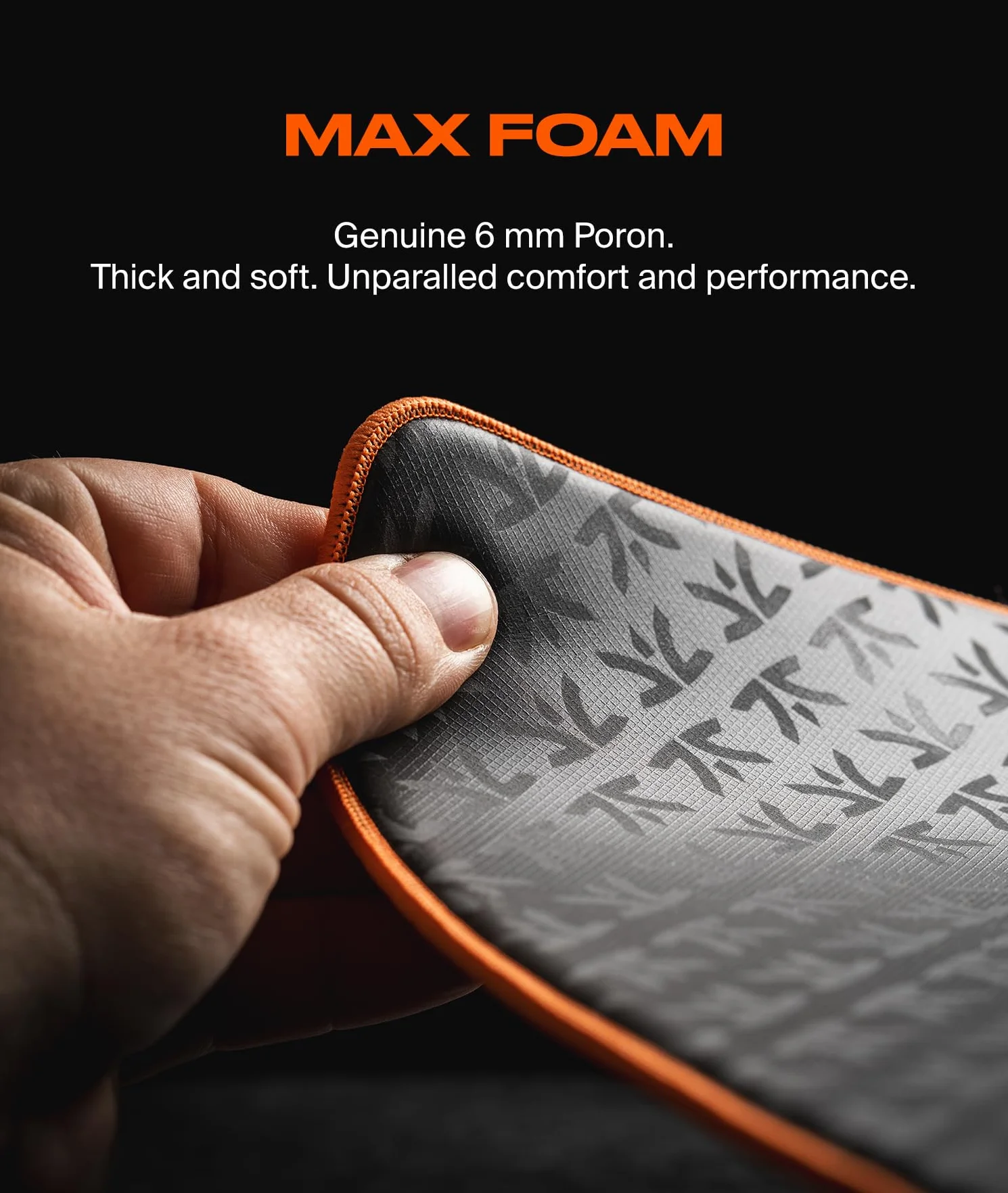 Fnatic MAX Focus 3 L Pro Gaming Mouse Mat 480 x 400 x 6 mm Sunrise Orange Smooth Cloth Control Surface Water Resistant Non-Slip Poron Foam Base