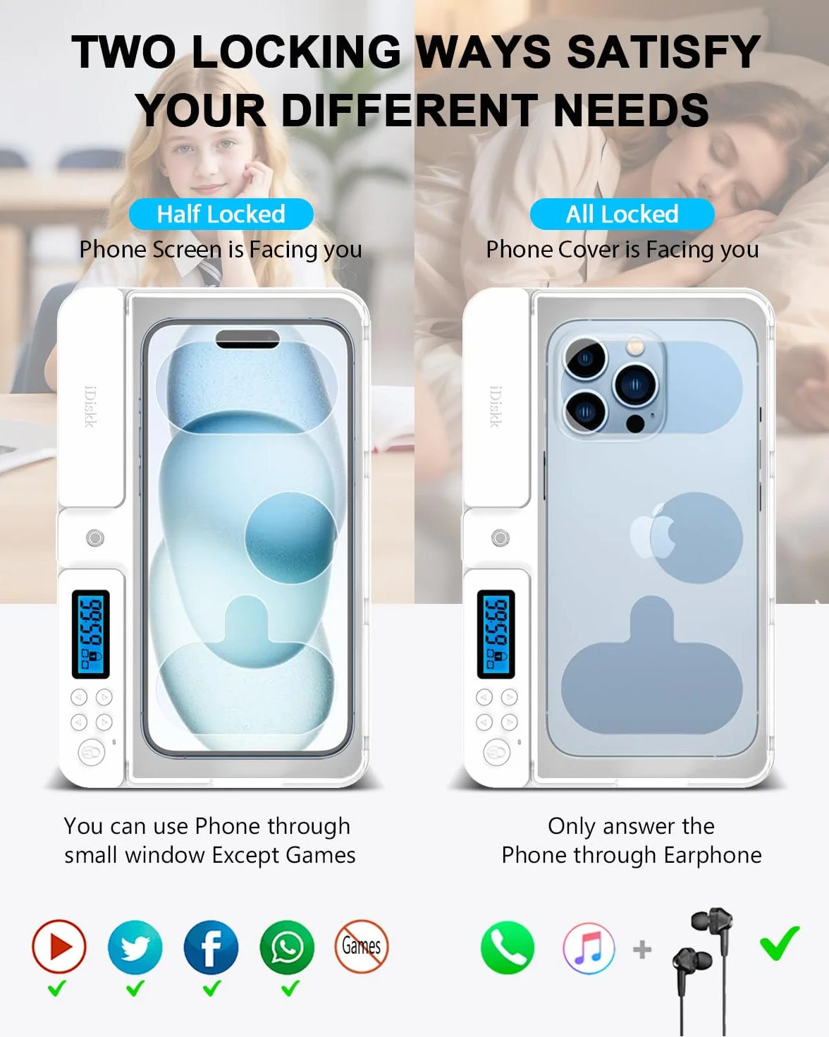 iDiskk Timer telefoniczny ABS do iPhone Android