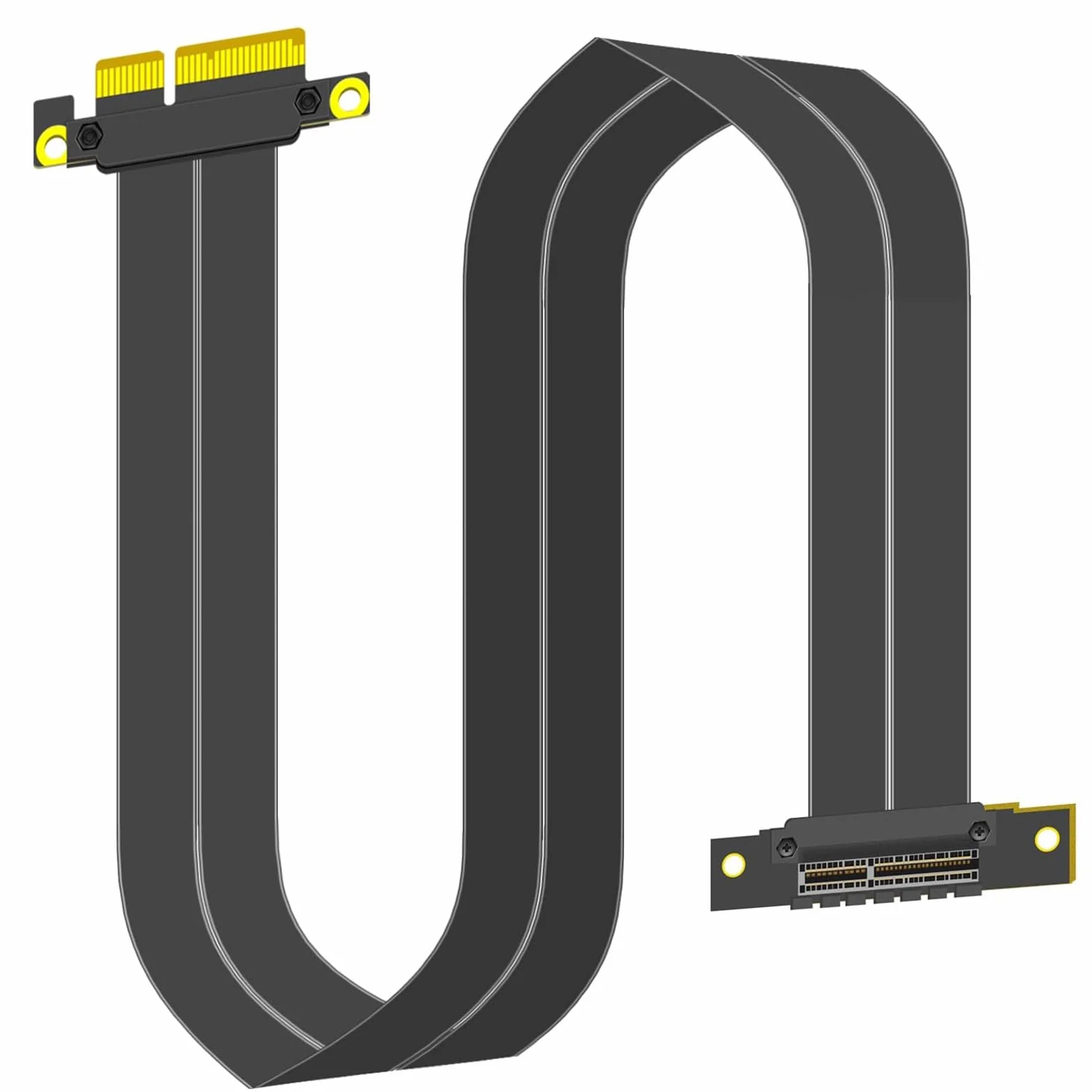GLOTRENDS 600mm PCIe 4.0 X4 Riser Kabel dla M.2, WiFi, Firewire, USB, kart dźwiękowych itp.