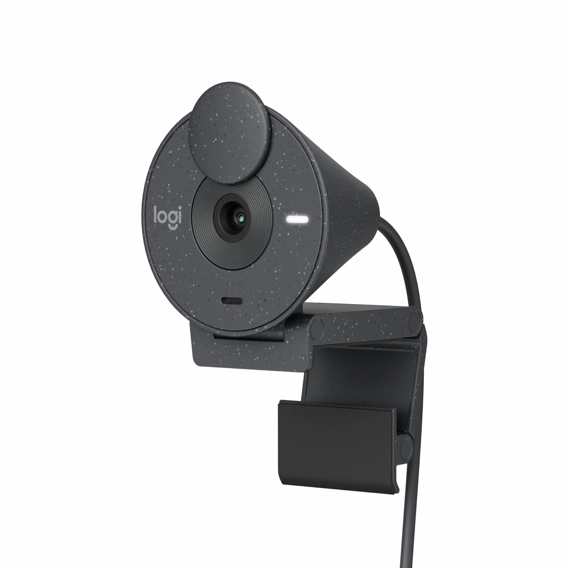 Logitech Brio 300 Full HD Kamera Internetowa z Osłoną, Mikrofonem z Redukcją Szumów, USB-C, Certyfikowana dla Zoom, Microsoft Teams, Google Meet, Auto Korekcja Światła - Grafit