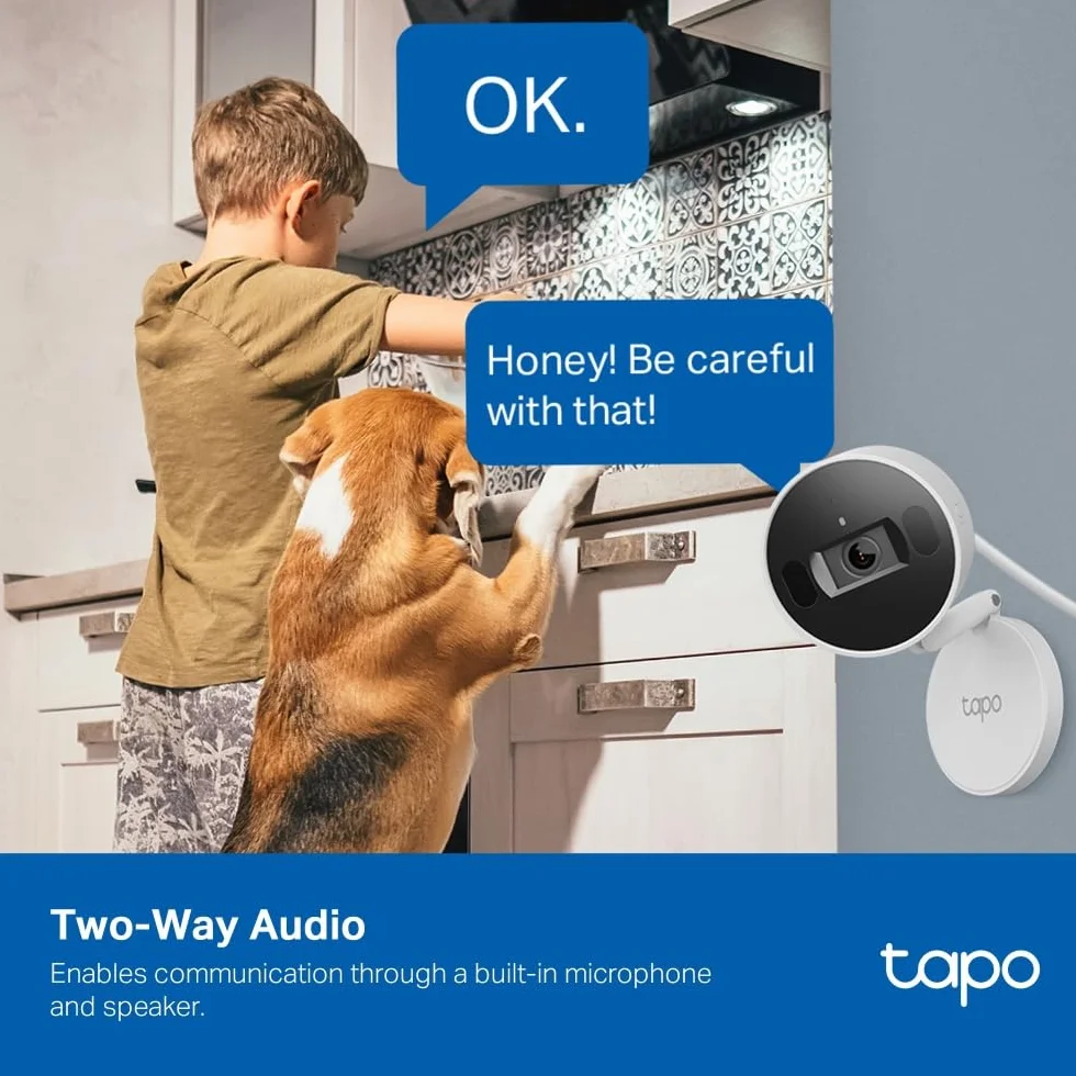 TP-Link Tapo C125 | Kamera Wi-Fi do monitoringu domowego 2K QHD | Wykrywanie ludzi, dźwięku i zwierząt | Tryb prywatności | Dwukierunkowe audio | Kompatybilna z Alexa i Google Home