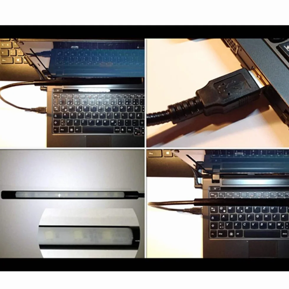 Lampa LED USB – dotykowa przenośna lampa do książek, ściemniana, elastyczne światło do notebooków, tabletów, powerbanków, komputerów stacjonarnych, lampka nocna do czytania, lampka na laptopa