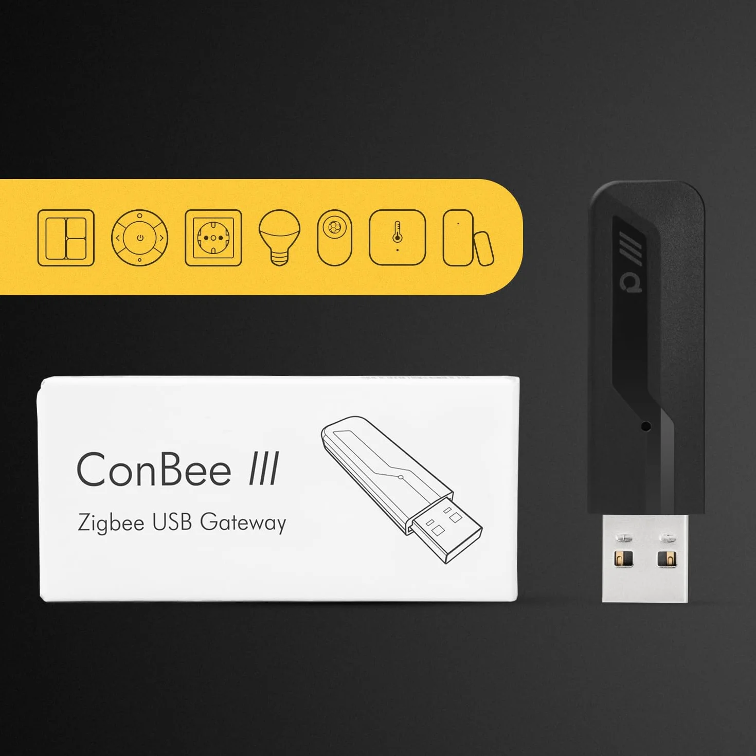 ConBee III - uniwersalna bramka USB Zigbee do asystenta domowego, ioBroker, Zigbee2MQTT
