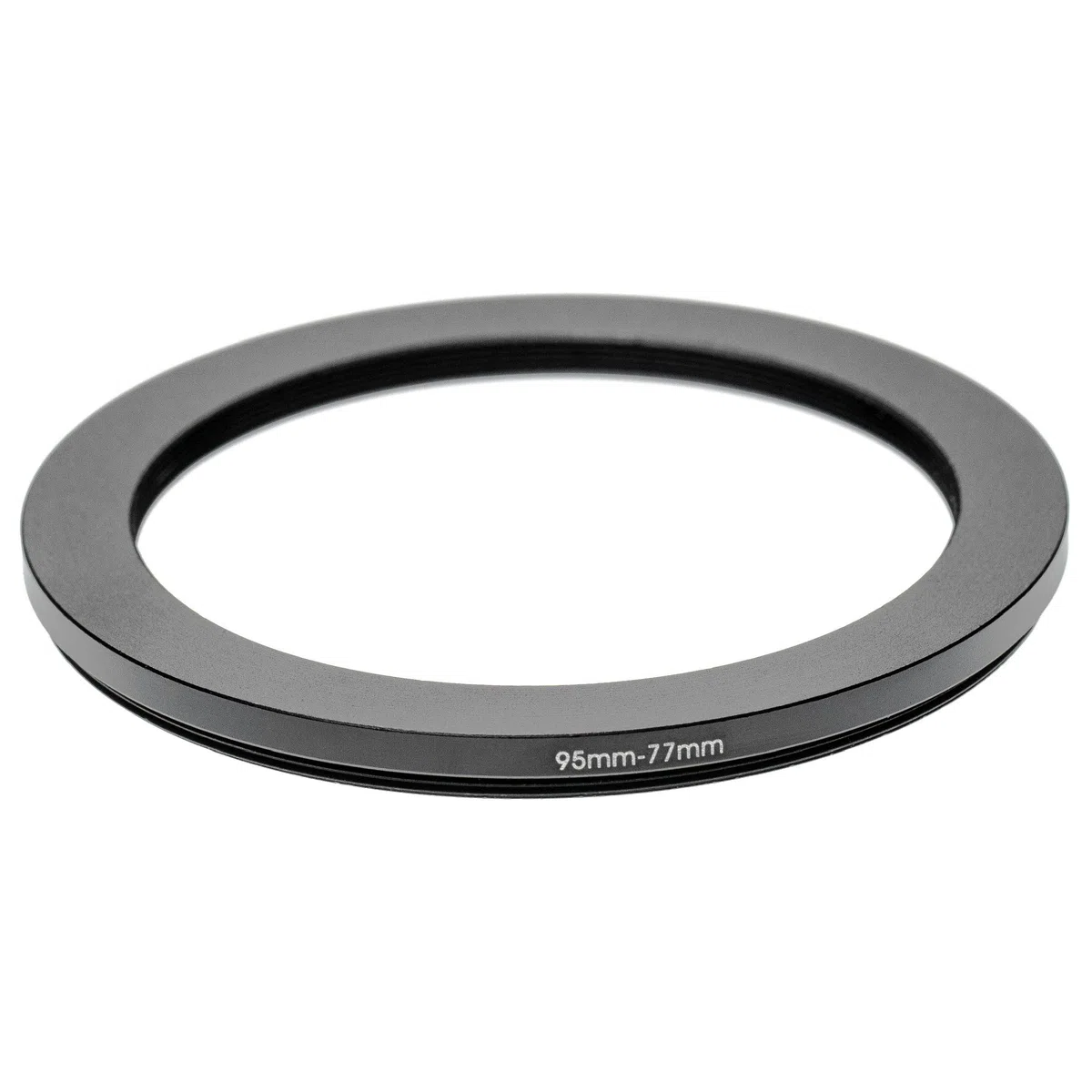 vhbw Adapter pierścieniowy Step-Down od 95 mm do 77 mm do obiektywu aparatu, adapter filtra, aluminium (anodowany), czarny matowy