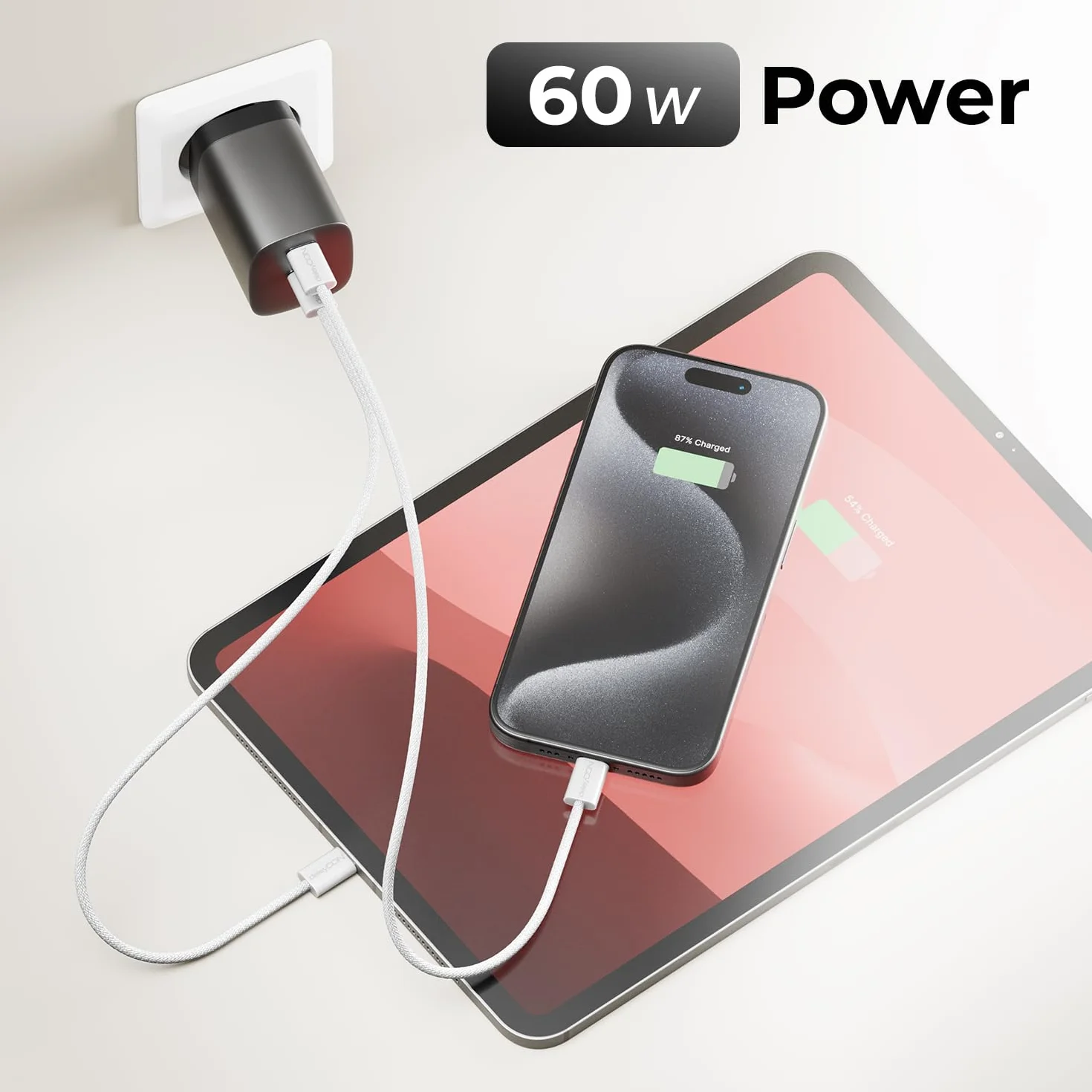 deleyCON 60W USB C Kabel Zestaw [4er Pack, 0,5M 1M 2M 3,0M] PD 3.0 USB-C na C Szybkie Ładowanie do iPhone 17 16 Pro Max Air Galaxy S26 S25 A56 A17 A26 iPad MacBook Xiaomi Switch PS5