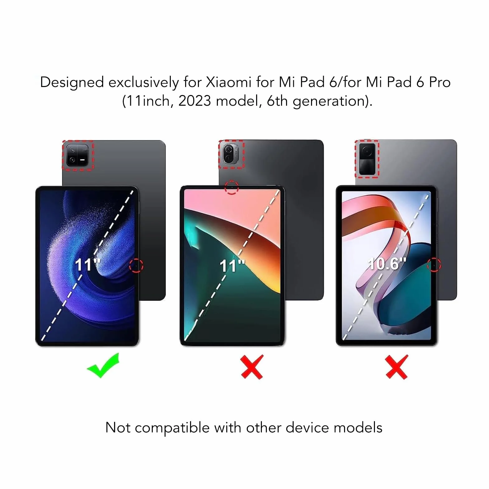 Etui na klawiaturę do Bezprzewodowa Klawiatura Bluetooth z osłoną ochronną dla Mi Pad 6 6 Pro, Przenośna Podstawka ze Skóry PU z wyjmowaną magnetyczną klawiaturą