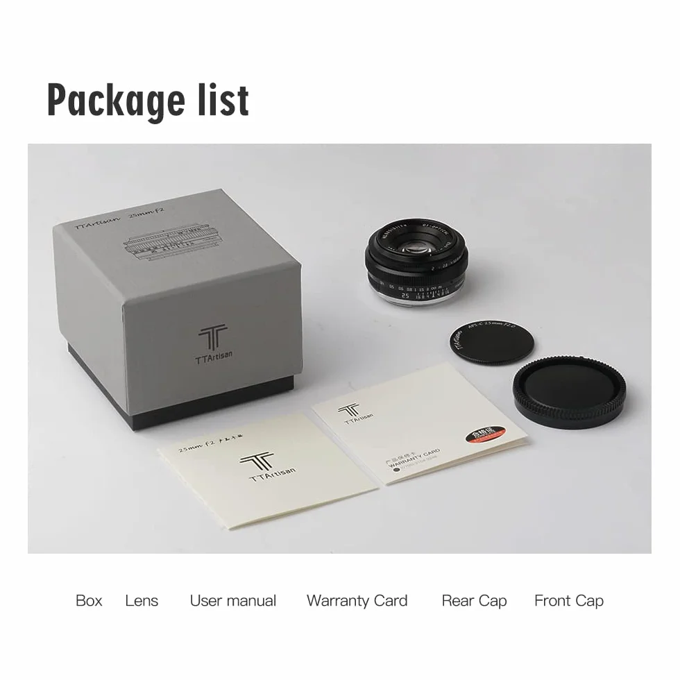 TTArtisan 25 mm F2.0 APS-C ręczny obiektyw aparatu przenośny ekonomiczny obiektyw portret ludzkość ulica martwa natura obiektyw do mocowania Sony E