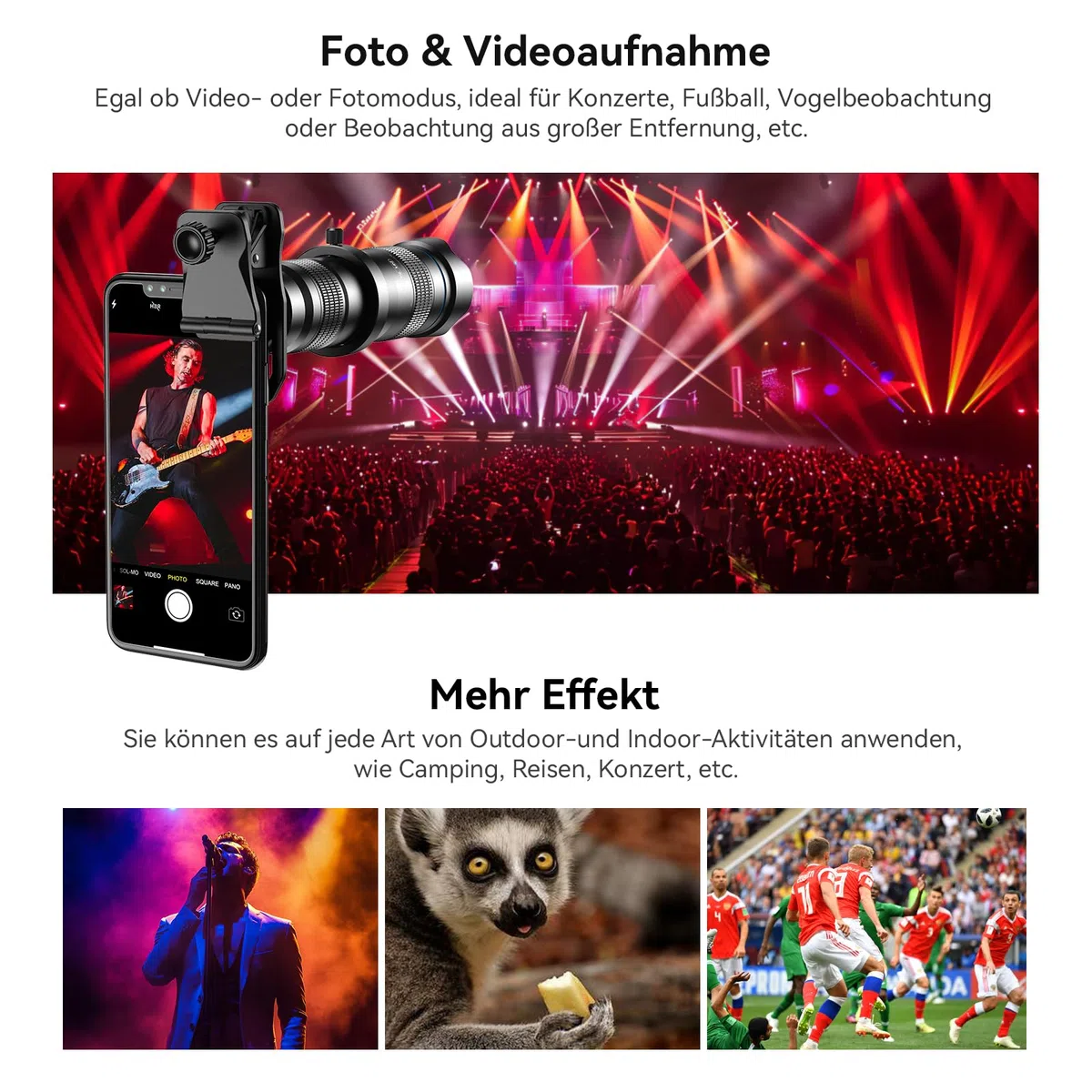 APEXEL Teleobiektyw HD do telefonu komórkowego 28X z wyzwalaczem do iPhone Samsung, Huawei, Xiaomi Android smartfona, monokularu