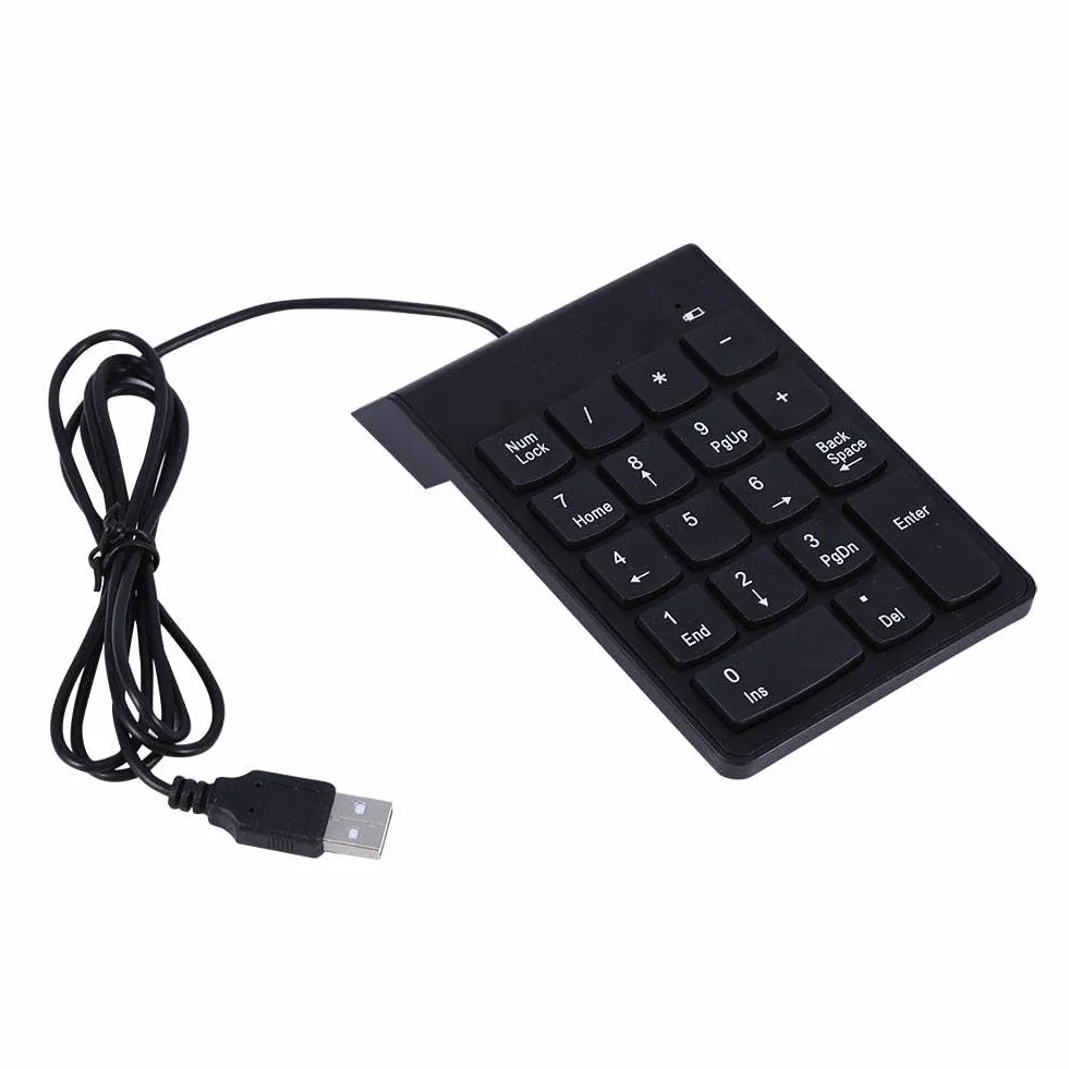 Klawiatura numeryczna USB Przenośna mini klawiatura numeryczna 18-klawiszowa klawiatura do laptopa Desktop PC Pro Klawiatura numeryczna USB