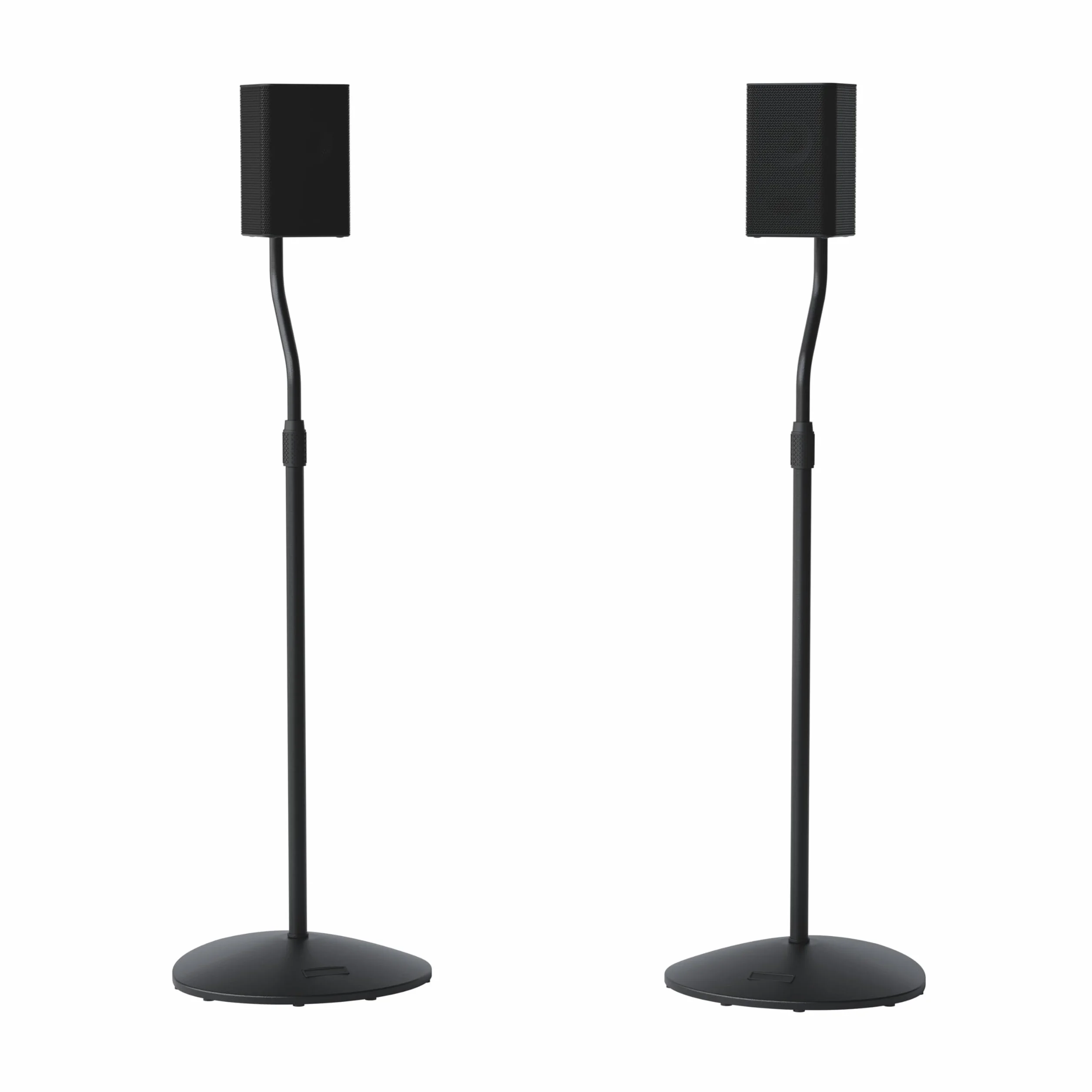 Sanus Stojak głośnikowy o regulowanej wysokości – rozciąga się od 71 cm do 96,5 cm – mieści głośniki satelitarne i małe (Bose, Harmon Kardon, Polk, JBL, KEF, Klipsch, Sony i inne) – zestaw 2 szt. –