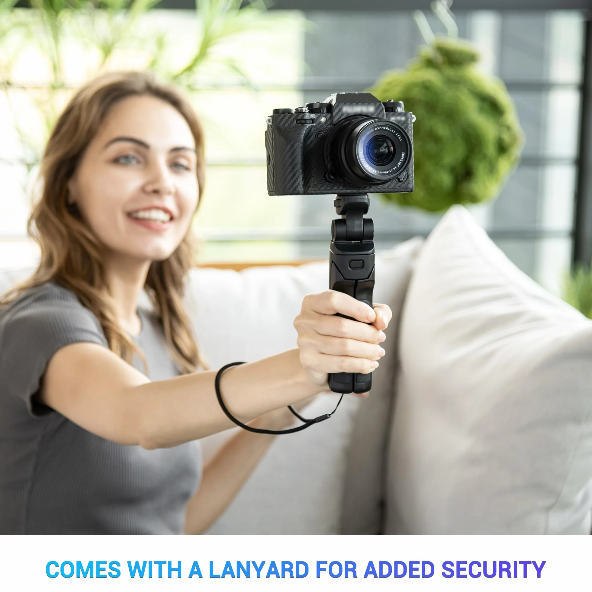 JJC Statyw biurkowy z uchwytem Vlog z pilotem Bluetooth TG-BT1 do Fujifilm X100VI X-S20, X-H2S, X-H2, X-T5, X-T4, X-T3, X-T30 II, X-T30, X-S10 stabilizator wideo kamery