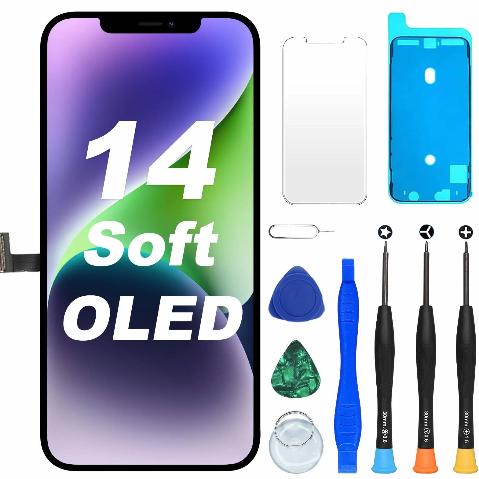Wyświetlacz do iPhone 14 Soft OLED 6,1 cala FHD zamiennik ekranu 3D Touch True Tone COP
