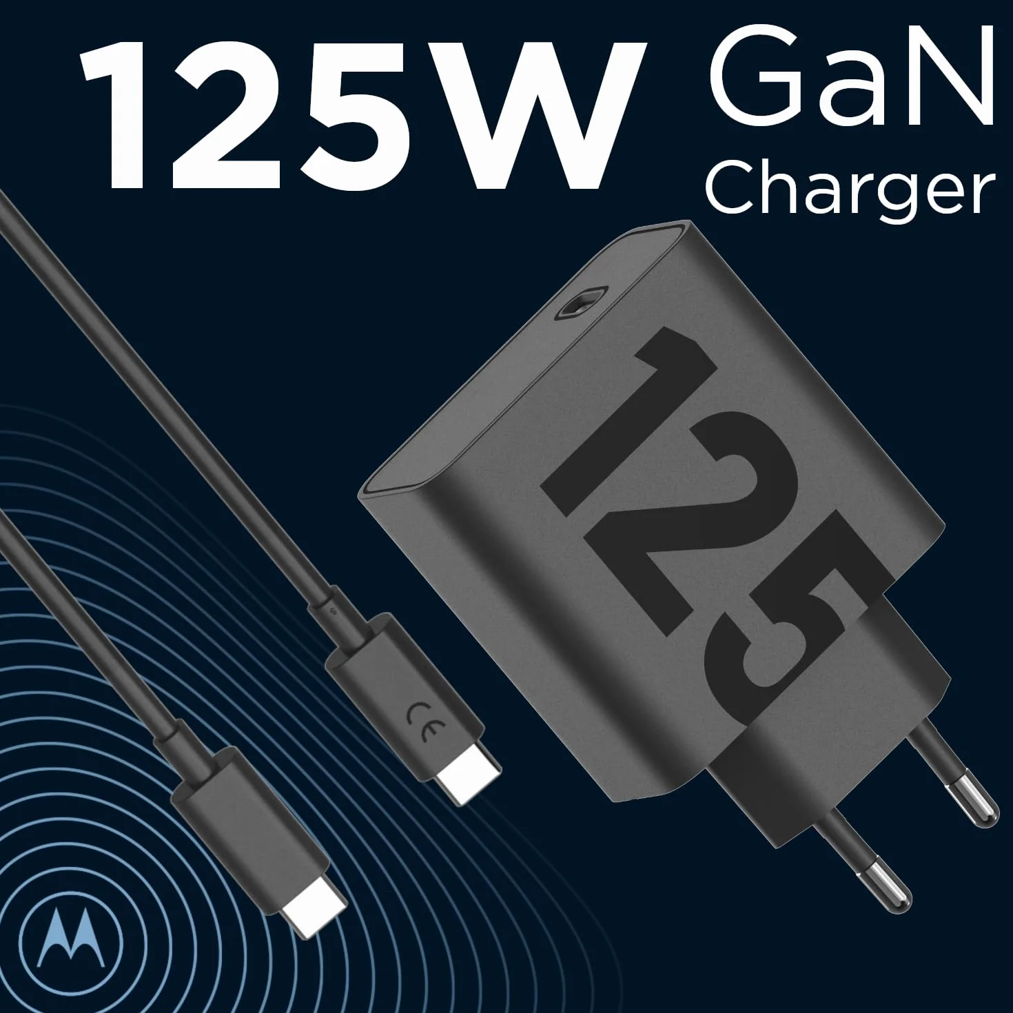 Motorola TurboPower ładowarka GaN 125 W USB-C 1 m 6,5 A