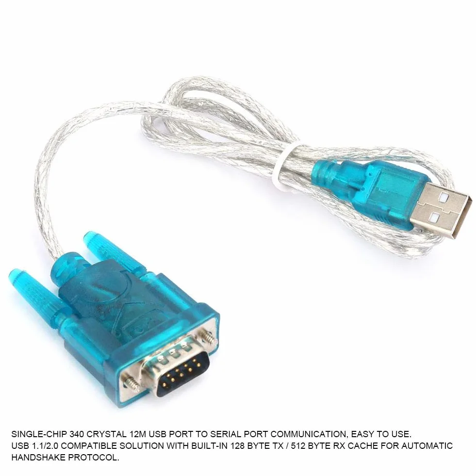 Adapter USB na RS232 2 sztuki HL-340 - kabel szeregowy 9-pinowy, pasuje do Win95/98/ME/2000/XP/Win7 32bit/64bit/Vista