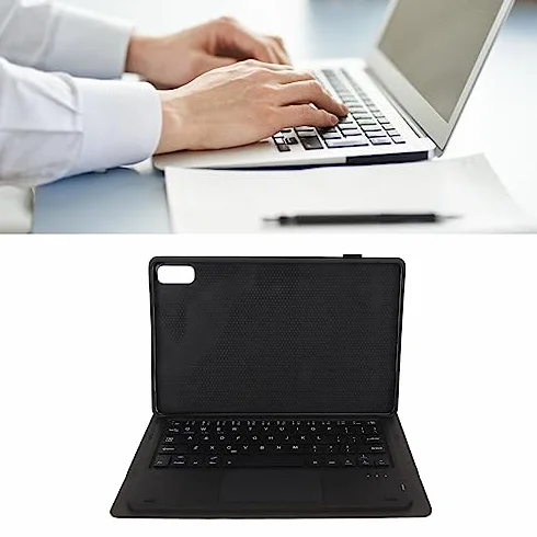 Etui na klawiaturę z gładzikiem Bluetooth do Tab P11 2. Generacji/Pad Plus 2023 11,5 Cala, Odłączany futerał (BLACK)
