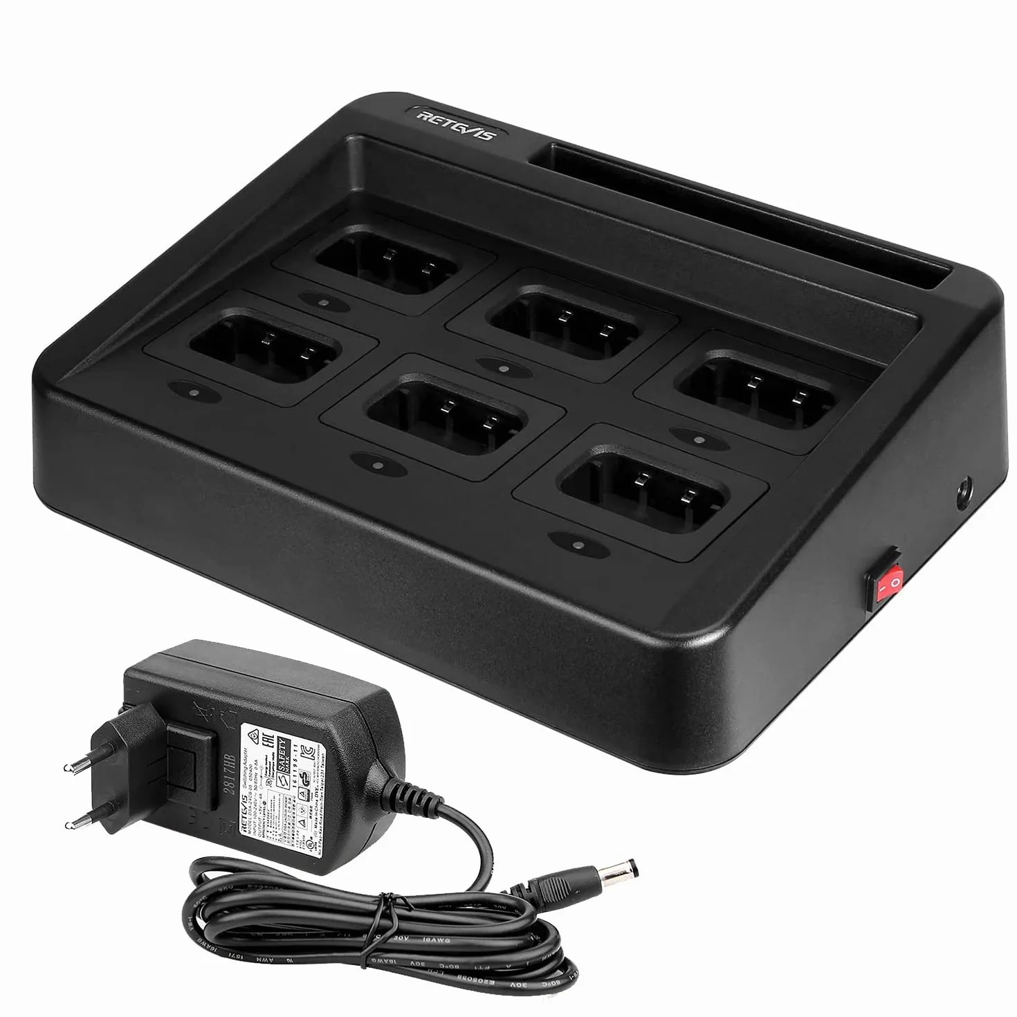 Retevis RT29 Ailunce Hd1 Walkie Talkie Six-Way Charger, Praktyczna łAdowarka Kompatybilna Z Radiotelefonem Ailunce HD1/HD2 Retevis RT29 RT29S RT29D (1 Szt.)