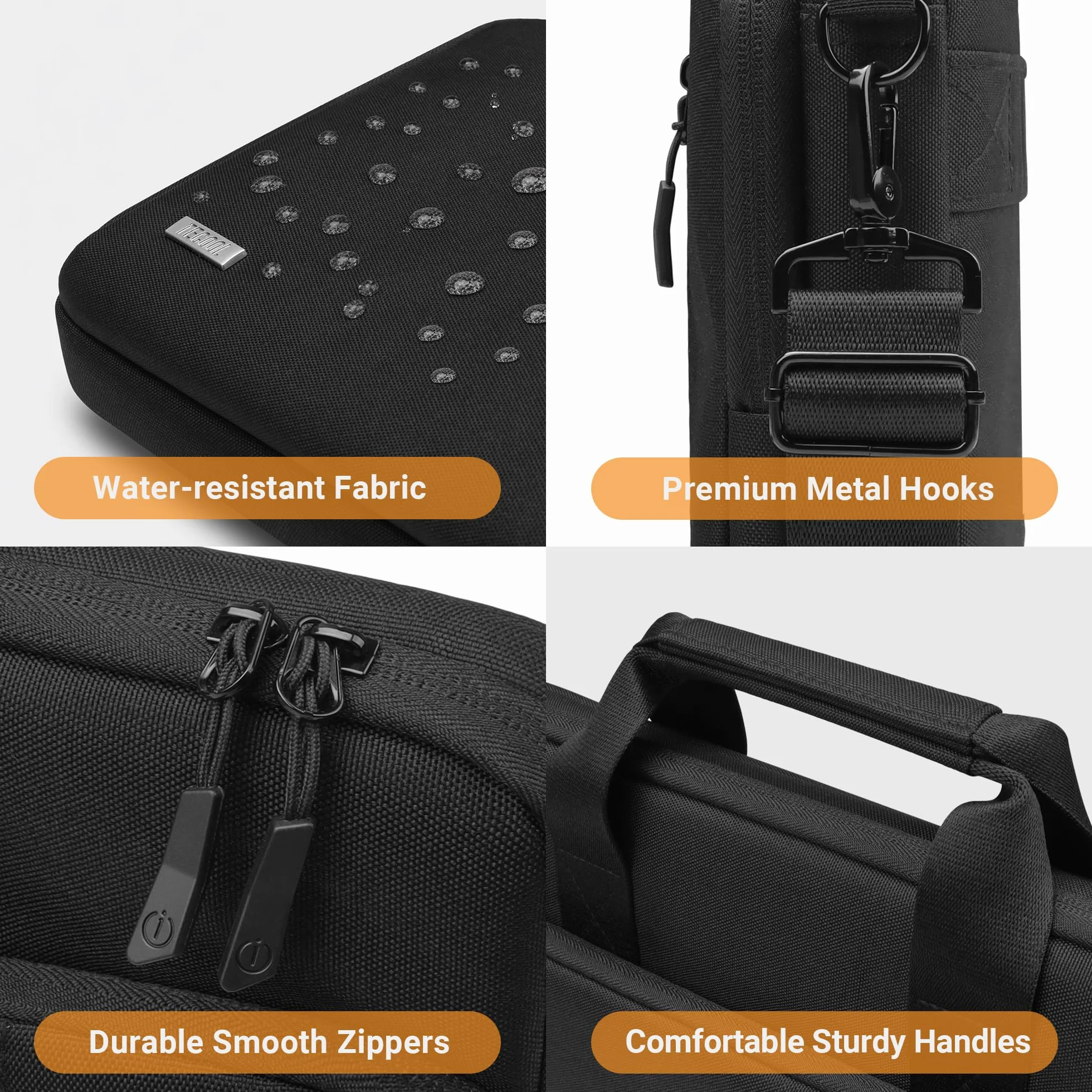 TECOOL Torba na laptopa 15,6-17,3" z ochroną 360°, na ramię