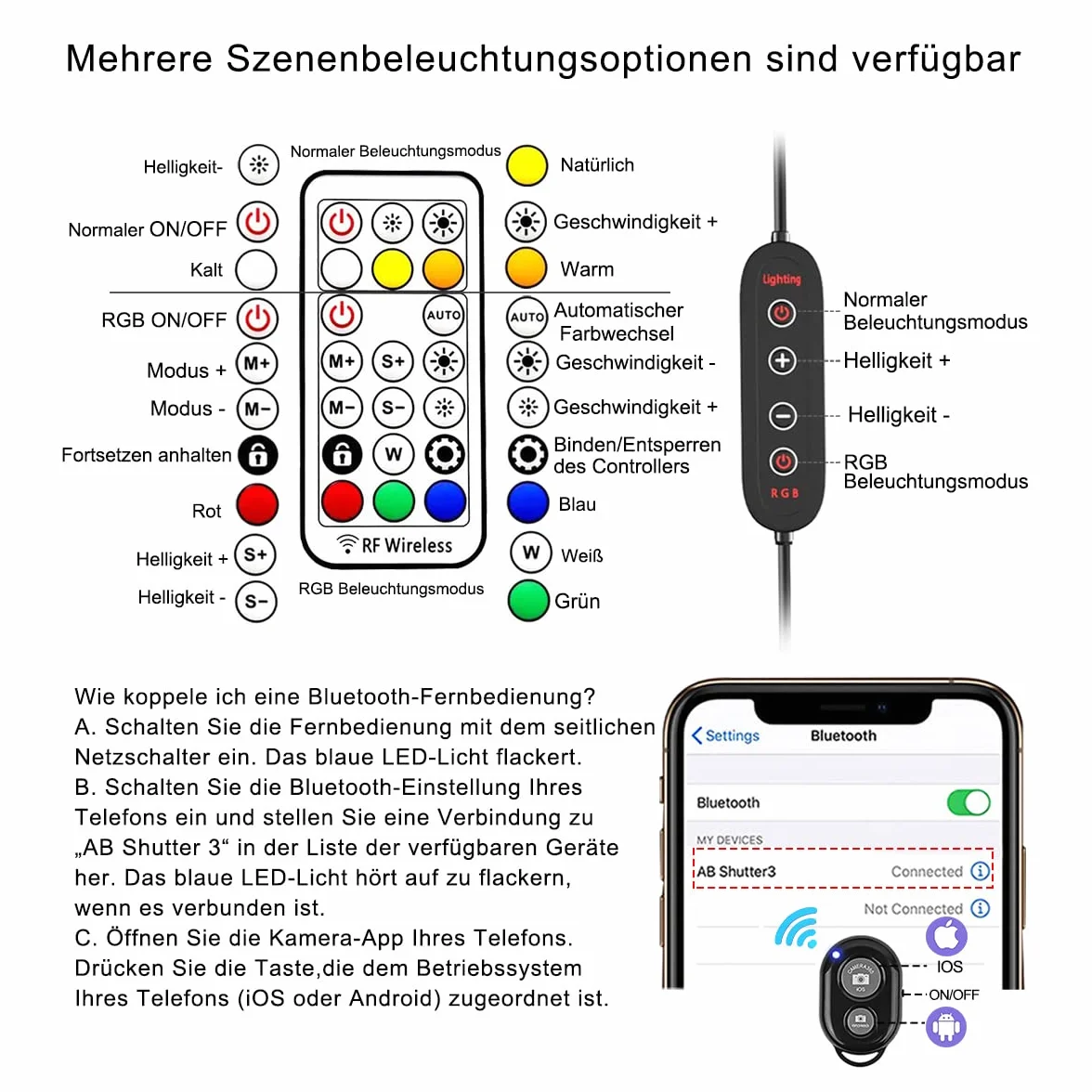 Lampa pierścieniowa - ze statywem - telefon komórkowy USB wtyczka europejska 29,5 cm lampa pierścieniowa do selfie z kablem przedłużającym pilot zdalnego sterowania do YouTube, fotografia Live