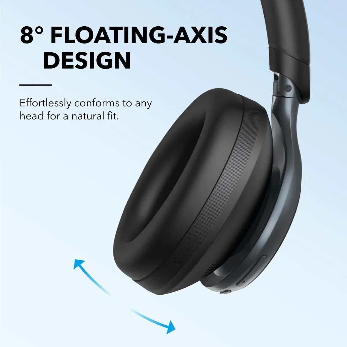 Soundcore by Anker Space One(odnowiona): adaptacyjne słuchawki z ANC, 2x silniejsza redukcja głosu, 40h odtwarzania z ANC, obsługa aplikacji, bezprzewodowy dźwięk LDAC, wygodne dopasowanie