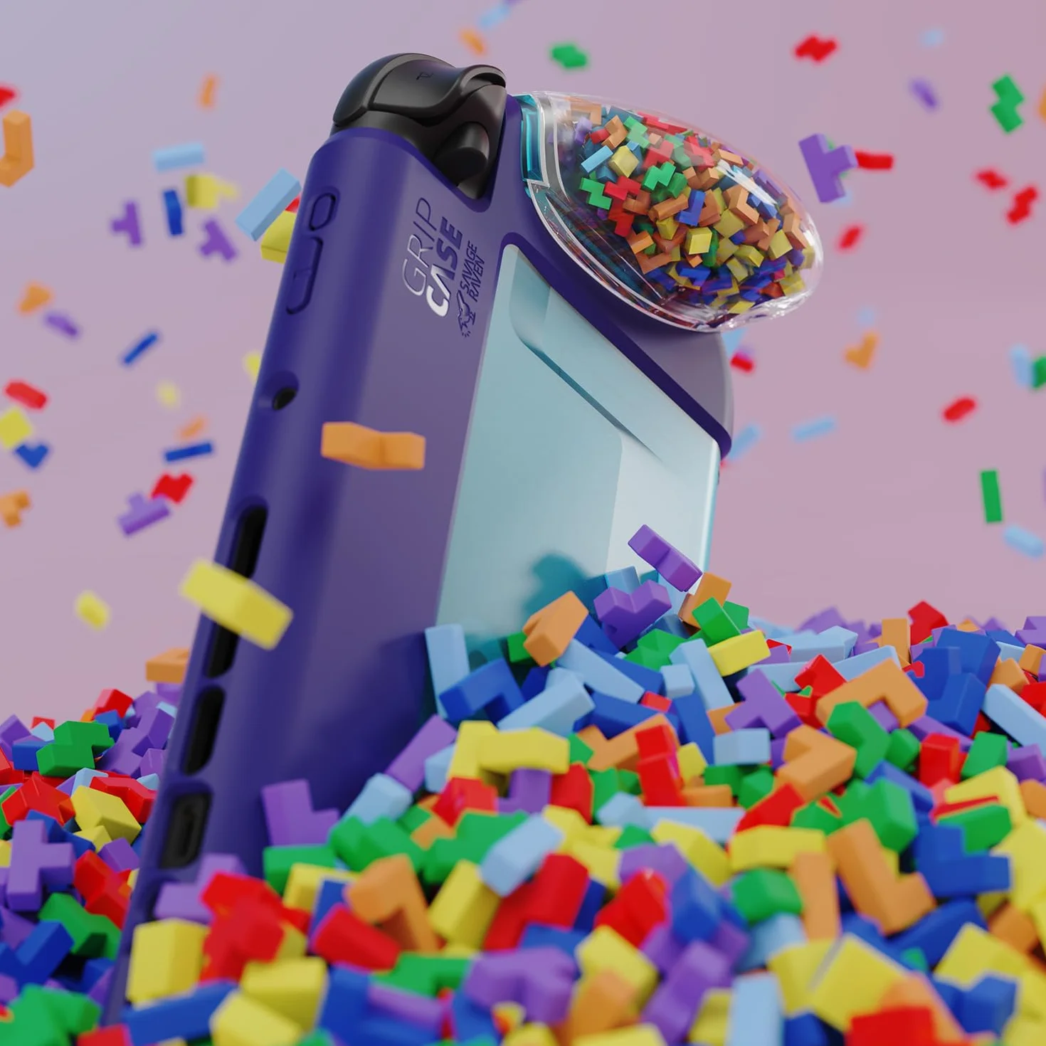 Savage Raven od Skull & Co. GripCase do Nintendo Switch 2: Dokujący miękki pokrowiec ochronny z wymiennymi uchwytami [pasuje do wszystkich rozmiarów dłoni], edycja limitowana TETR