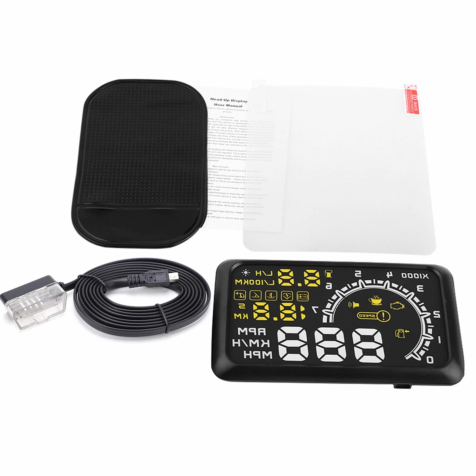 Wyświetlacz Head Up Wielofunkcyjny Auto Car OBD II HUD Wyświetlacz Head Up 5.5 ''Ekran Projektor LED System Ostrzegania o Prędkości,wystawa samochodu