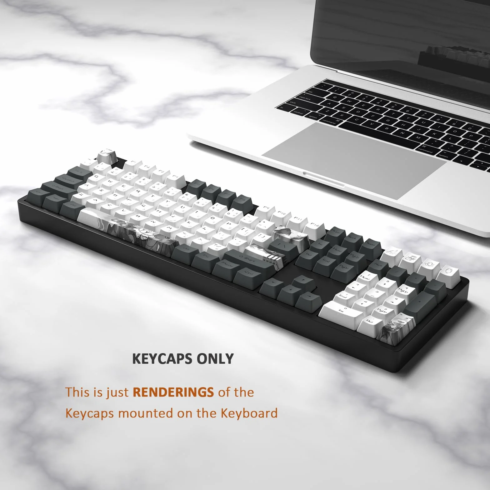 MOLGRIA Ink Lotus Nakładki na klawisze gamingowe PBT OEM 140 szt. termosublimacyjne ANSI/ISO do Gateron Kailh Cherry MX