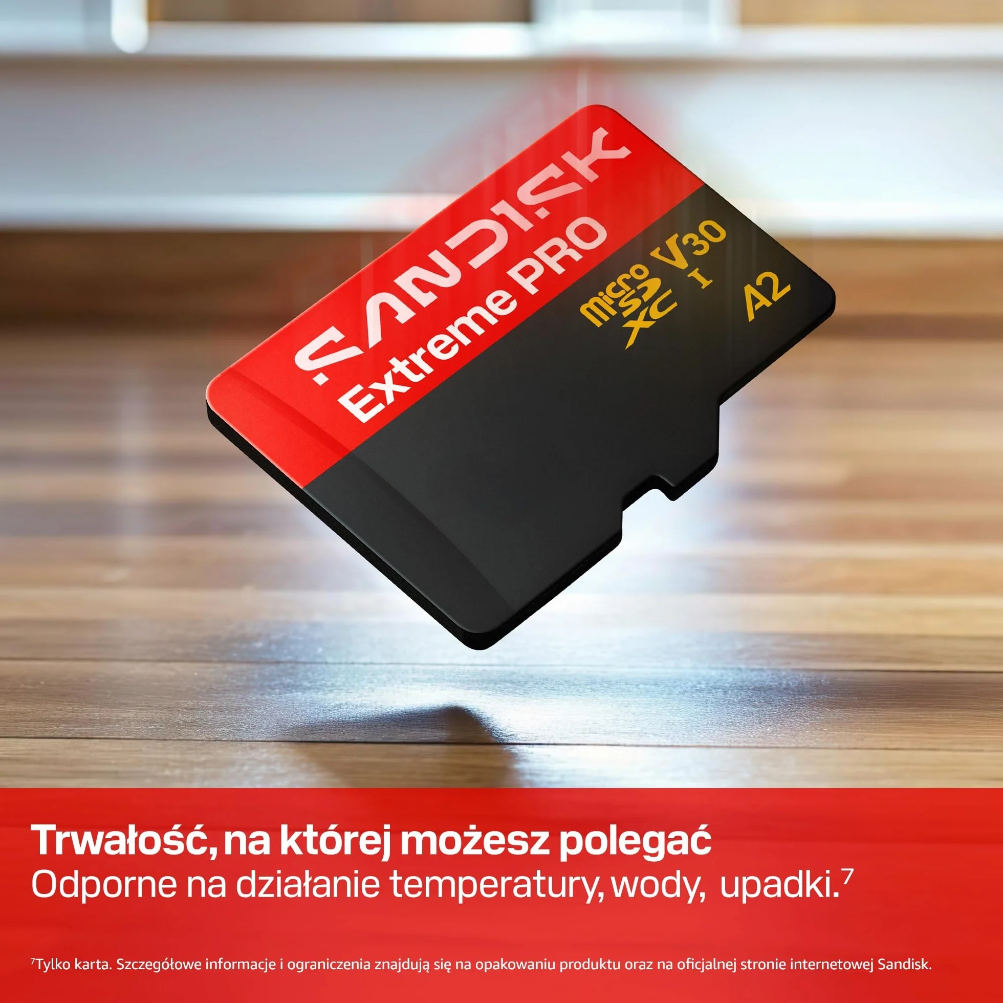 SANDISK Extreme PRO microSD Karta UHS-I + SD Adapter, 128 GB (prędkość odczytu do 250 MB/s i prędkość zapisu do 120MB/s, 5K, 3K, 4K UHD, C10, V30, U3, A2)