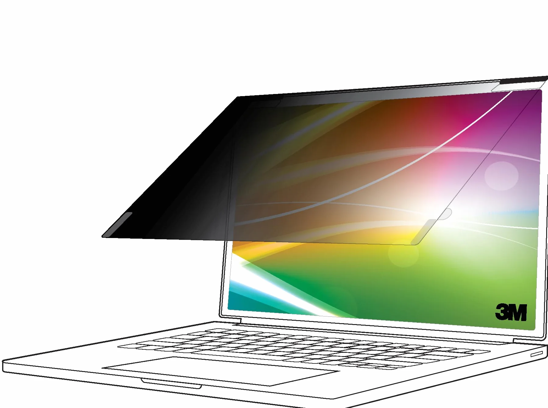 3M Jasny filtr prywatności do laptopa 14-calowego pełnoekranowego, 16:10, BP140W1E