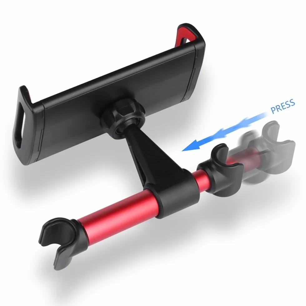 Samochodowy zagłówek uchwyty do tabletu, BEYEE 360 stopni obrotowy uchwyt na tylne siedzenie, Kompatybilny z iPad Pro 10,5 cala, Galaxy, Switch, Fire, wszystkie 10 cali - 10,5 cala tablety (czarne)