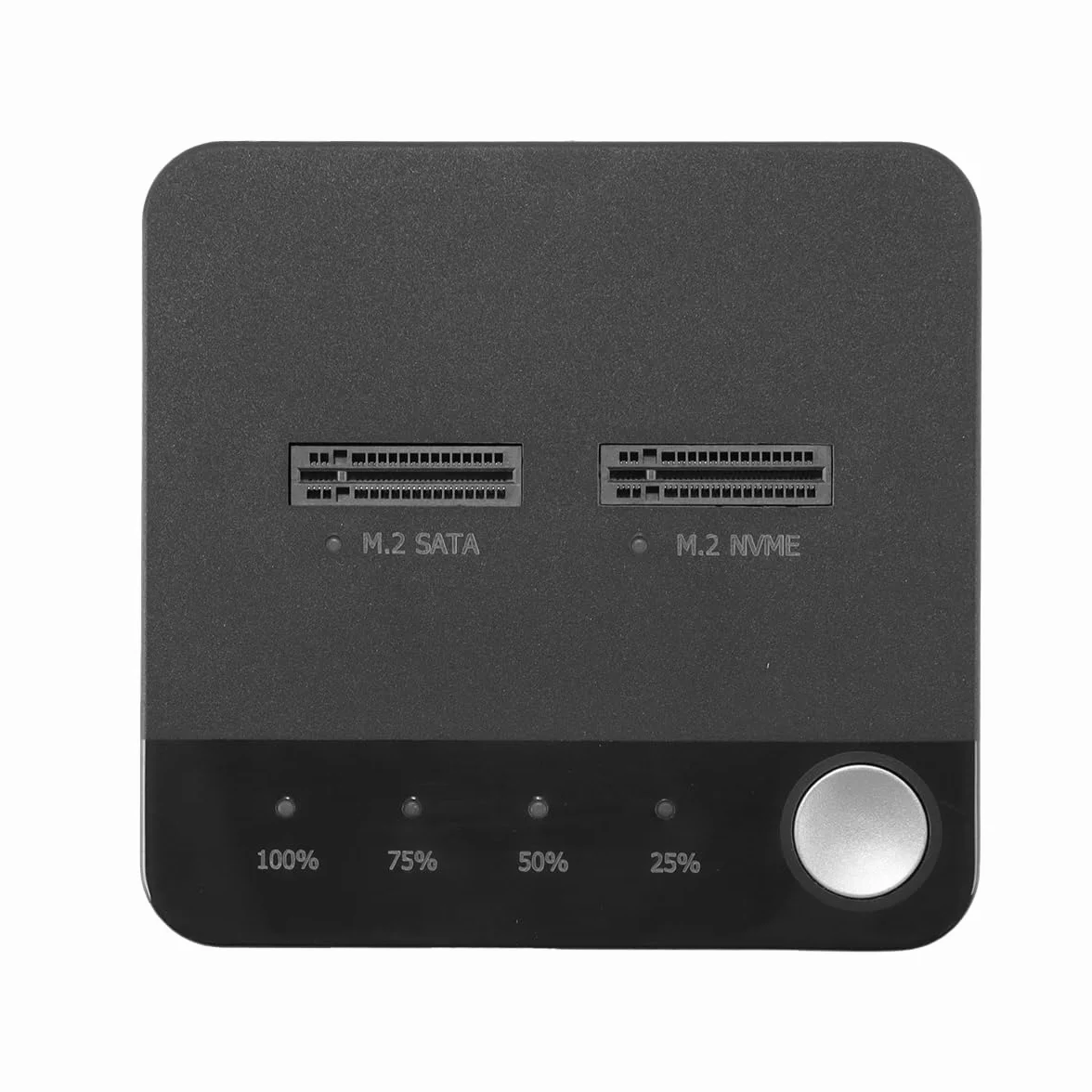 Kloner dysków SSD M.2 NVME/SATA, dwukomorowa obudowa, USB-C, offline klonowanie