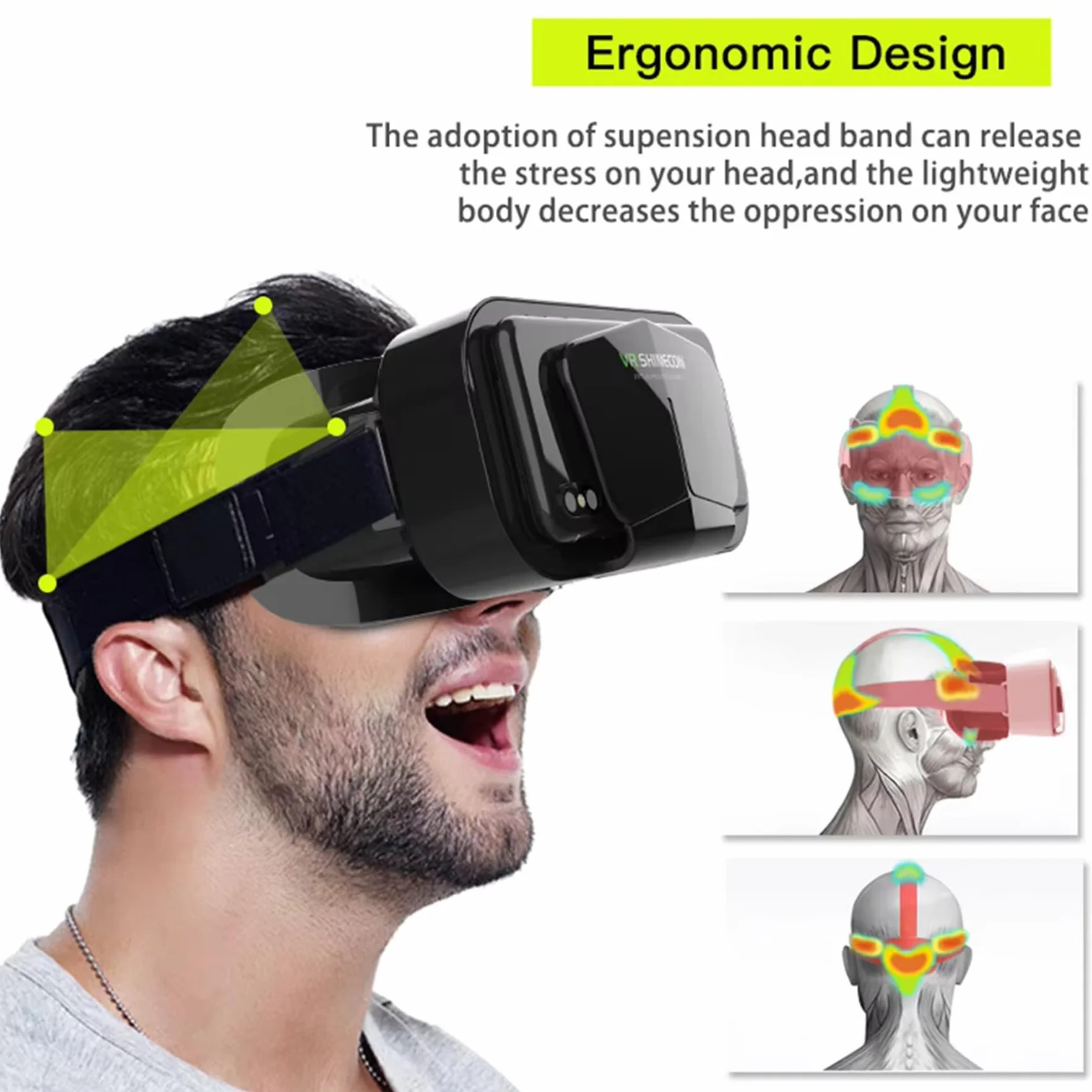 Zestaw słuchawkowy do wirtualnej rzeczywistości VR, mini zestaw słuchawkowy VR do oglądania filmów 3D i grania w gry wideo, okulary VR dla dorosłych i dzieci, gogle VR do iPhone'a 16, 15, 14, 13 Pro
