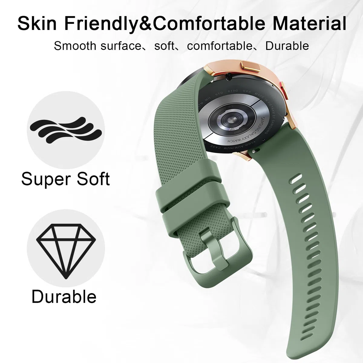 Amzpas 3 sztuki bransoletek do Amazfit GTR 3, 22 mm, silikonowy pasek zapasowy do zegarka Amazfit GTR 4/3Pro/2/2e/Balance/Stratos 2S / Pace / Bip 5 / BIP 6