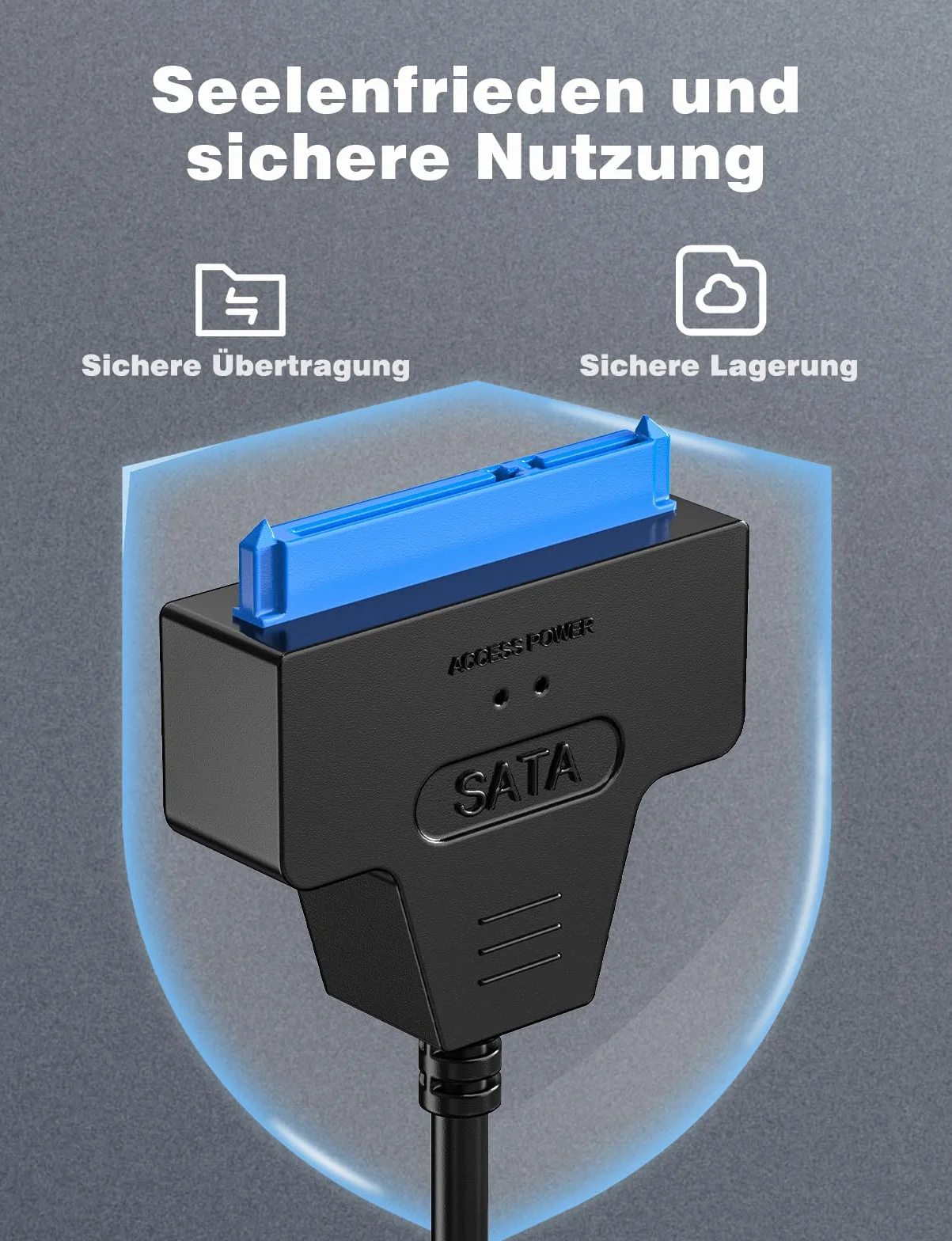 Mellbree Adapter SATA na USB 3.0, 2 w 1 USB i typ C, obsługuje dyski twarde SSD/HDD 2,5" i 3,5", szybki transfer danych, kompatybilny z systemami operacyjnymi Windows, Mac i Linux