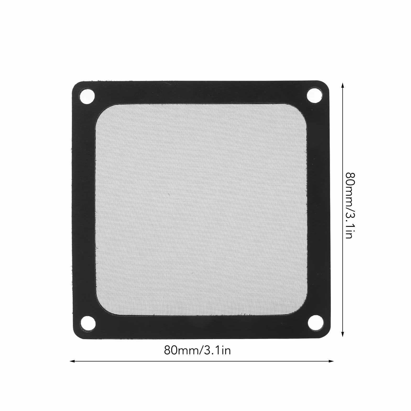 5 Sztuk 80mm X 80mm Wentylator do Obudowy Komputera Filtr Przeciwpyłowy PC Osłona Siatkowa Filtra Grille z ramką magnetyczną, Kolor Czarny