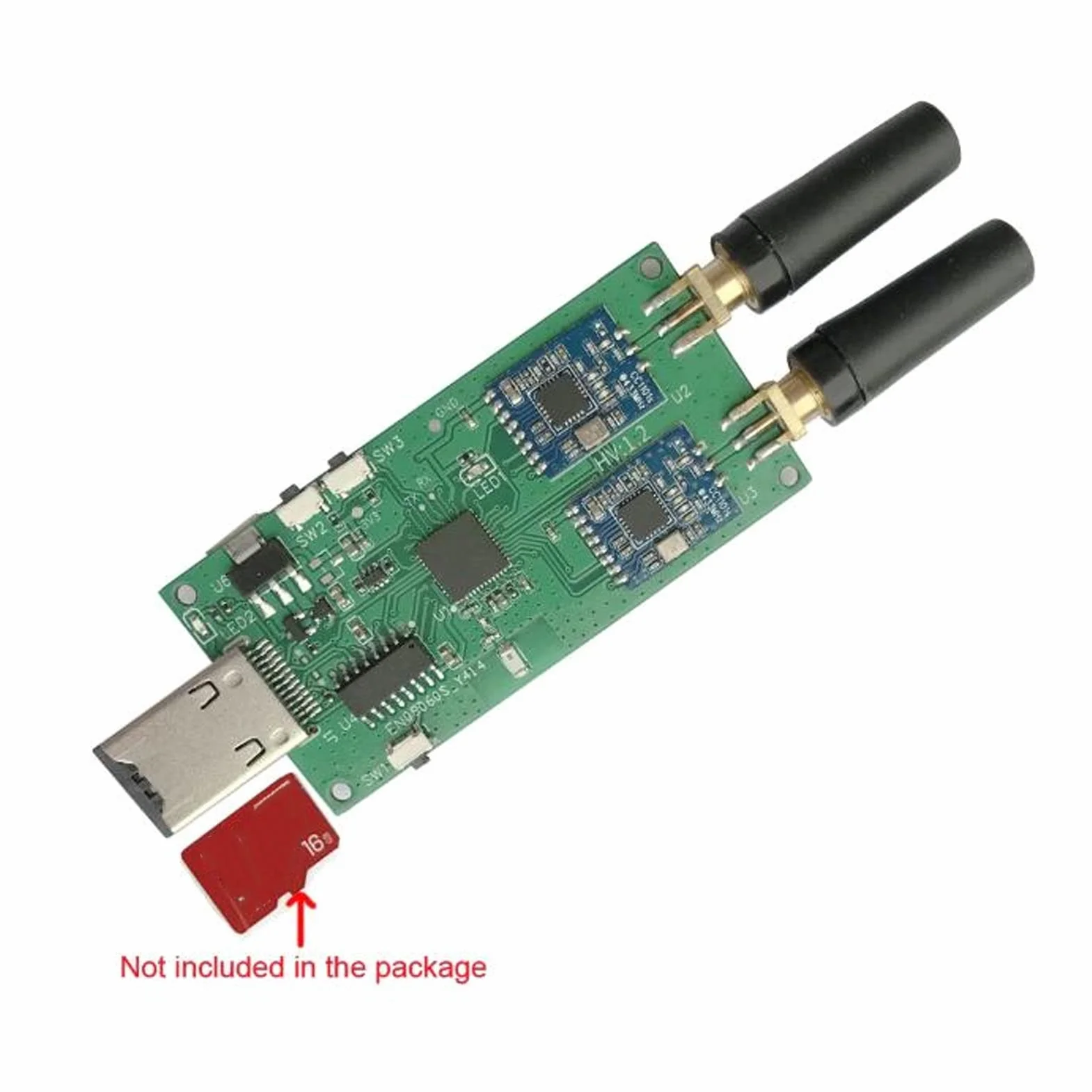 Adapter Płytki Modułu RF, Evil Crow RF V2 do Odbiornika Sygnału, Nadajnika, Ataku Powtórkowego, Analizy URH, Przechwytywania Myszy z 2 Modułami RF CC1101 i Modułem NRF24L01