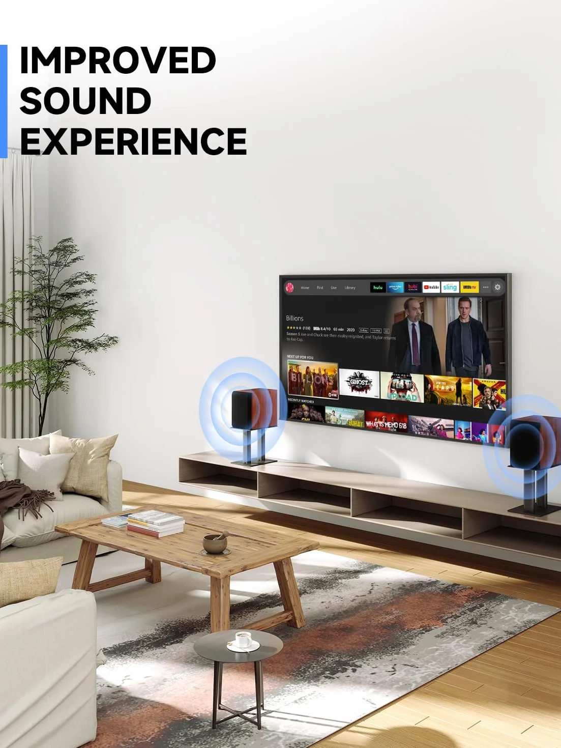 suptek Statyw pod głośnik biurkowy 350 x 250 mm, zestaw 2 podstawek pod głośniki komputerowe, wysokość 307 mm, solidna podstawa do monitorów, do studia, gier, kina domowego, czarny, SDM003XLB