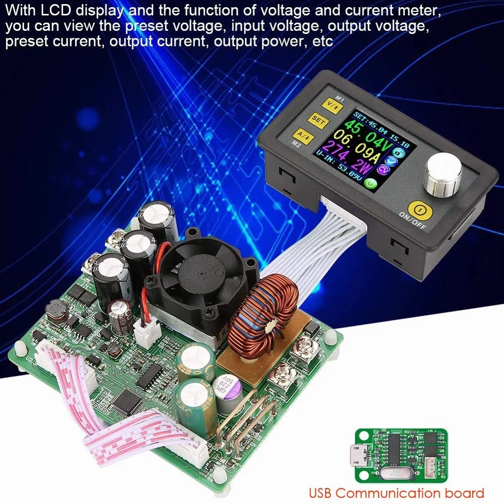 DollaTek DPS5015 Komunikacja USB 50V 15A modu? zasilania obni?aj?cy pr?d sta?ego napi?cia przetwornica napi?cia Buck Voltomierz