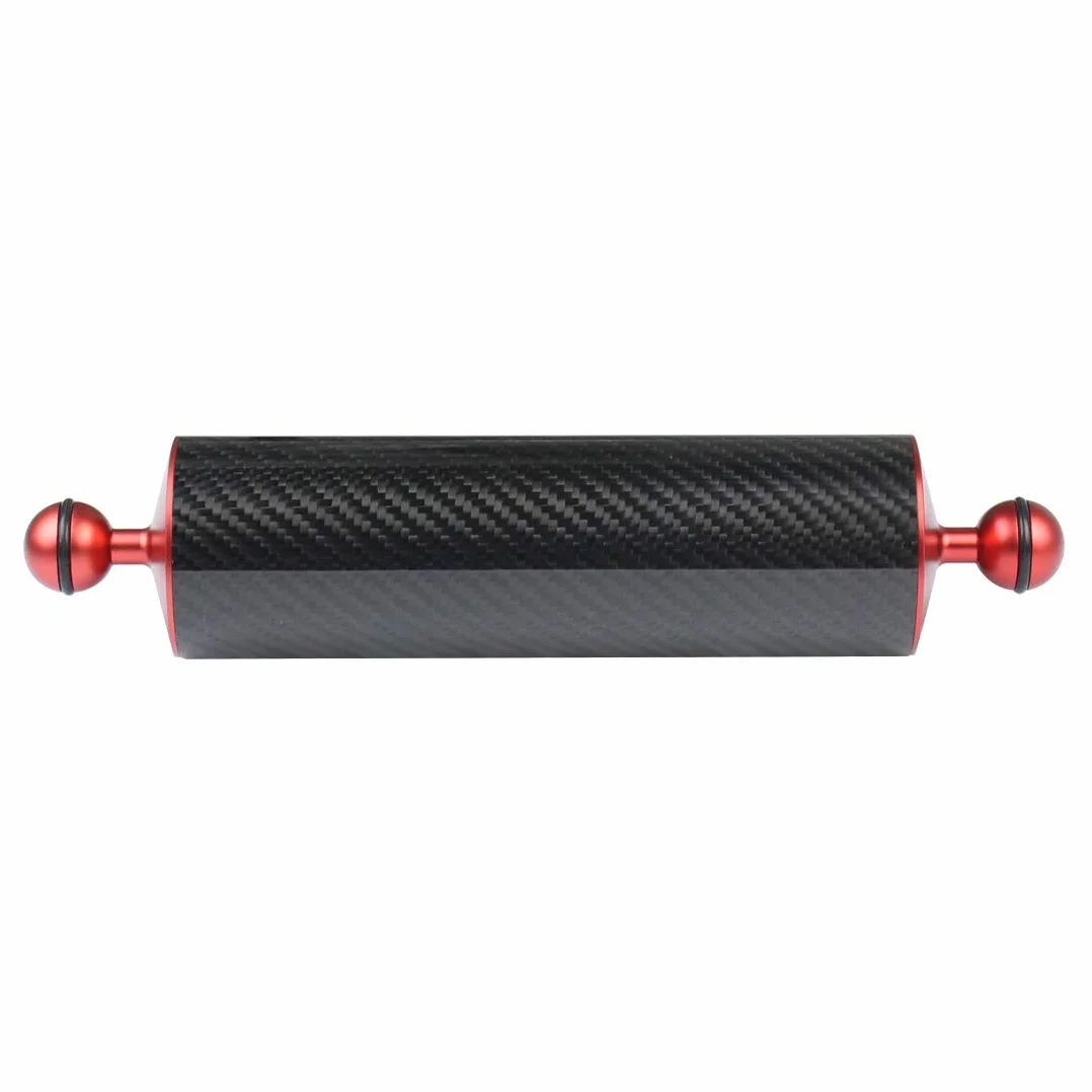 Pływająca ramię z włókna węglowego D60 mm do kamery podwodnej taca nurkowania 25 cm czerwona