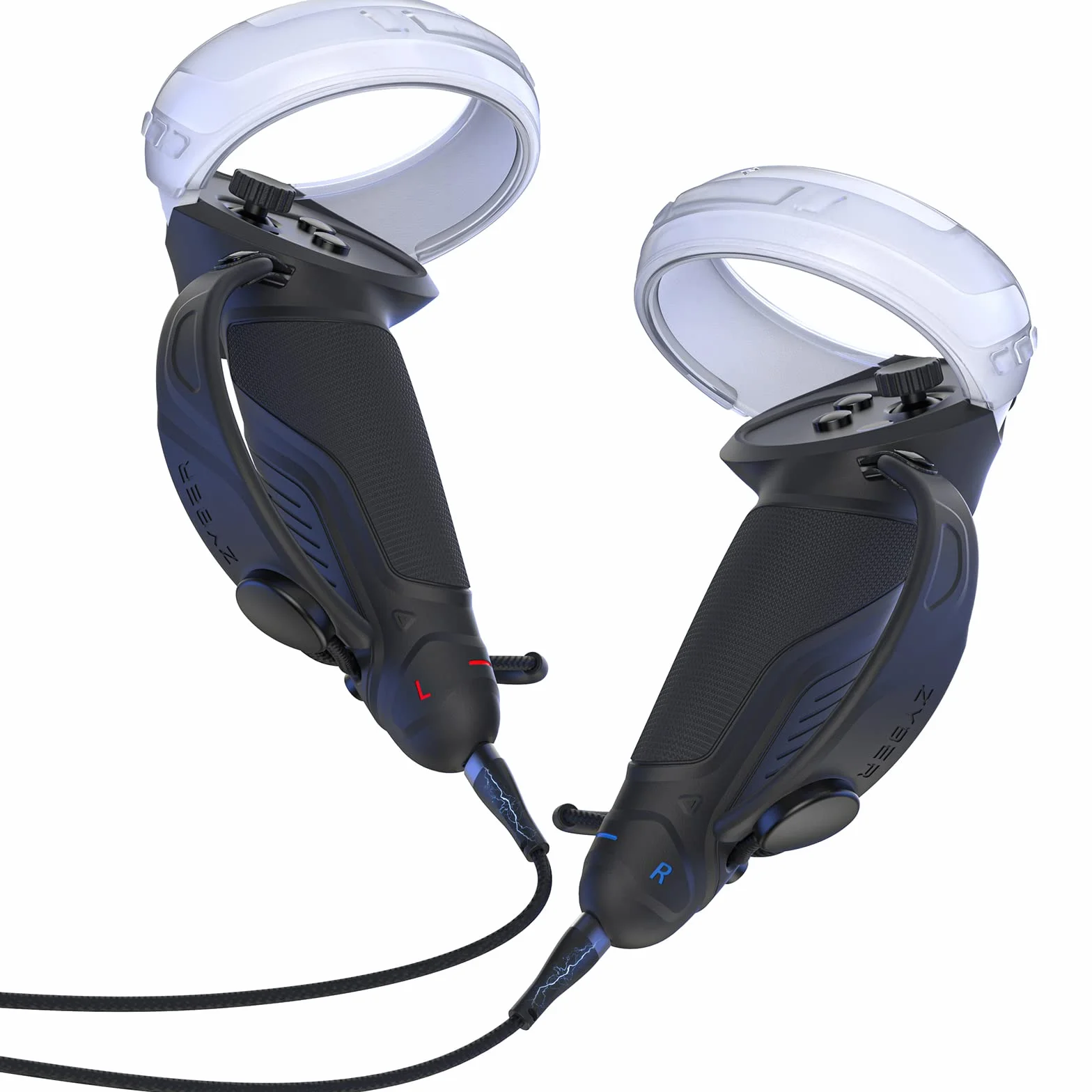 Oculus Quest 2 silikonowa osłona uchwytu z bateriami 1000 mAh kabel ładowania