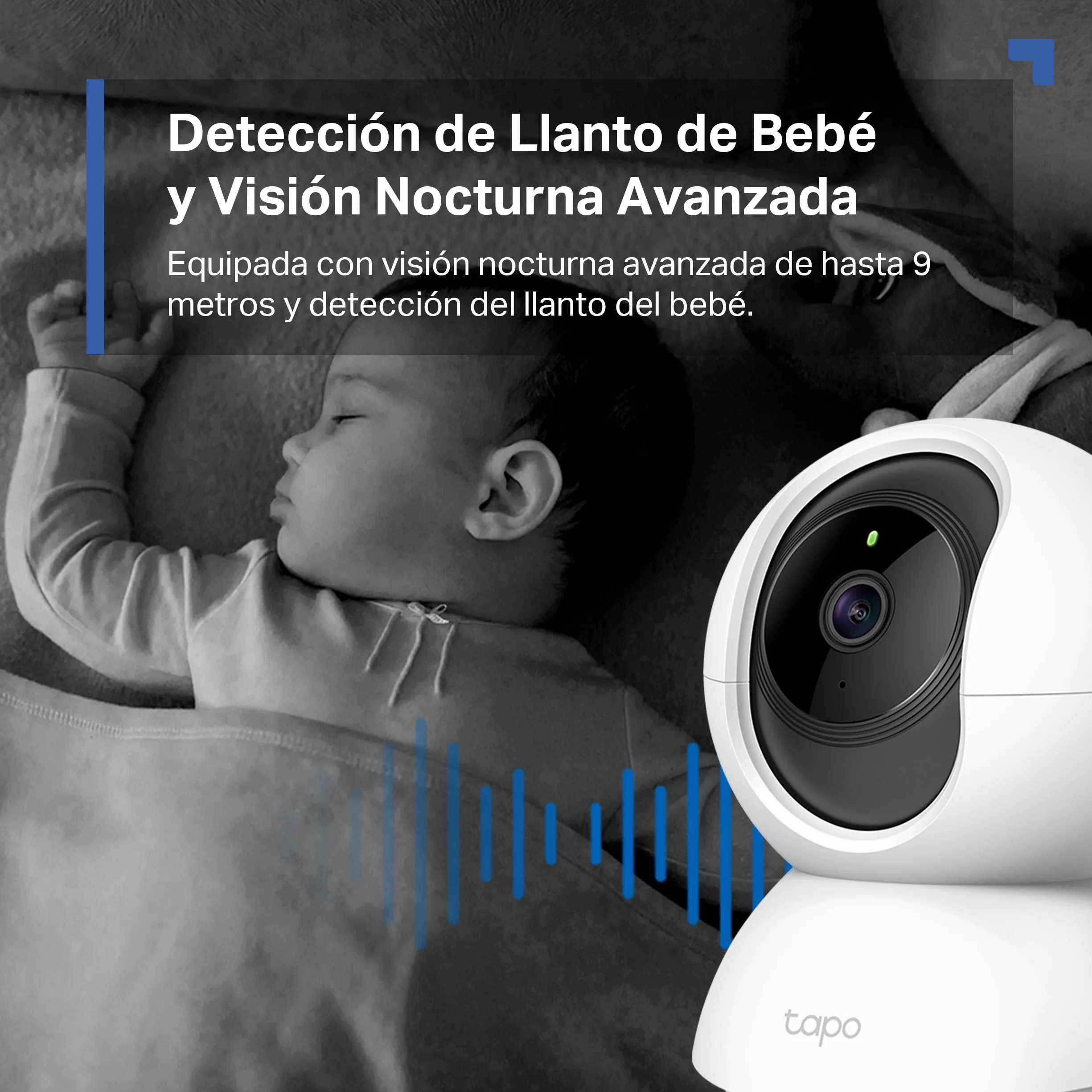 Tapo C21A 2K (3MP) Wewnętrzna kamera nadzorująca WiFi 360°, noktowizor, powiadomienia w czasie rzeczywistym, wykrywanie osoby, śledzenie ruchu, pilot zdalnego sterowania, kompatybilna z Alexa