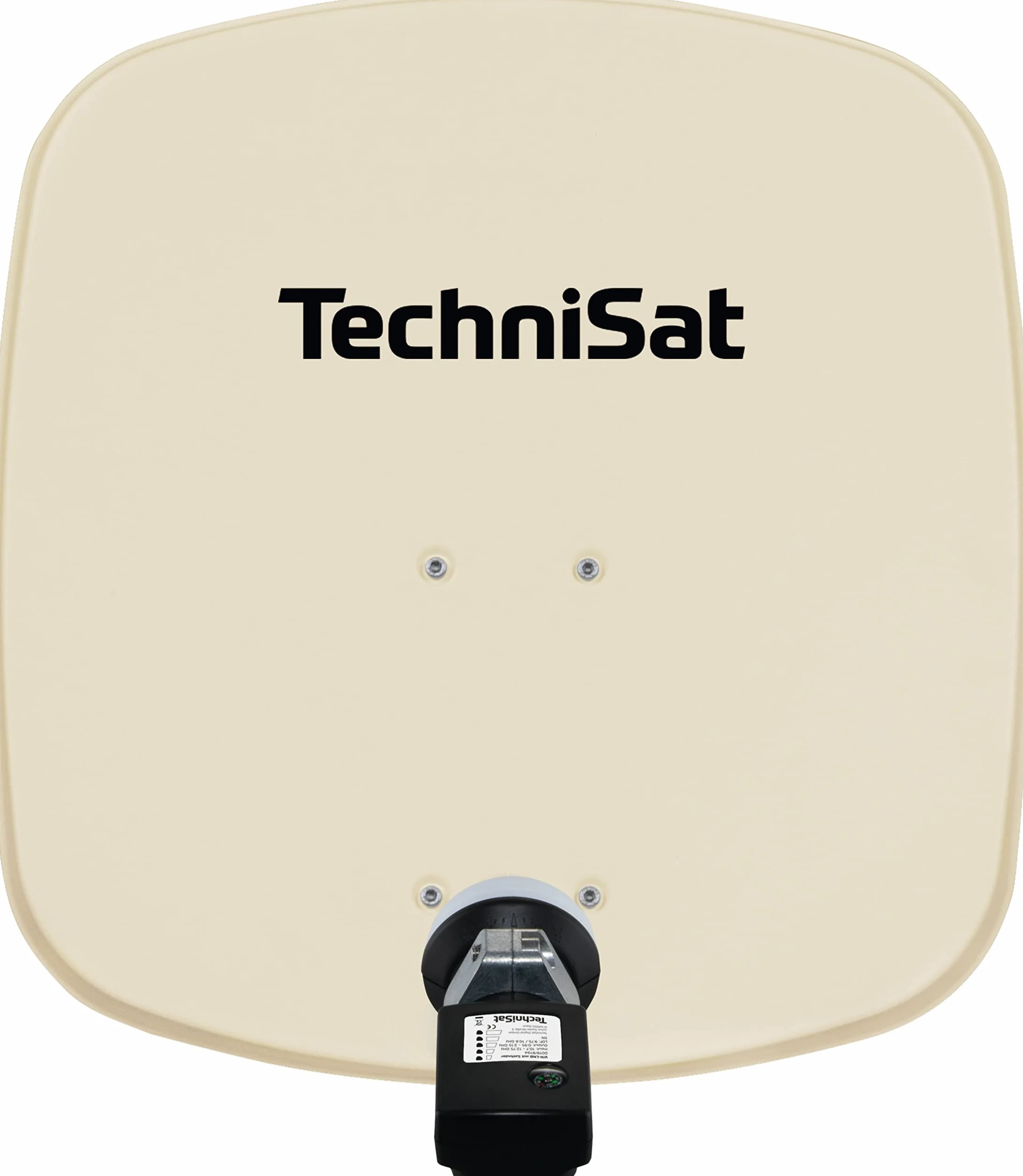 TechniSat DIGIDISH 45 - Antena satelitarna dla 1 abonenta (mały system satelitarny 45 cm - kompletny zestaw z uchwytem ściennym i anteną satelitarną V/H-LNB) beżowa