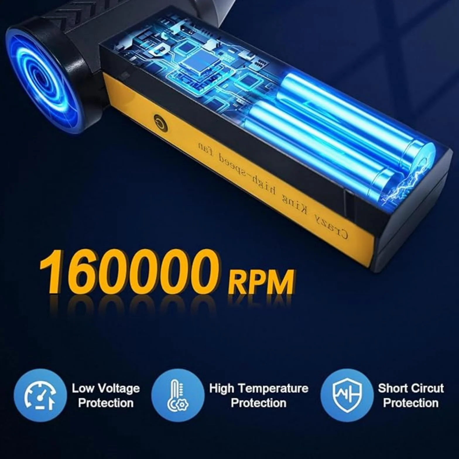 EMEBAY Elektryczna Dmuchawa Powietrzna 160000 obr./min Bateria 10000mAh
