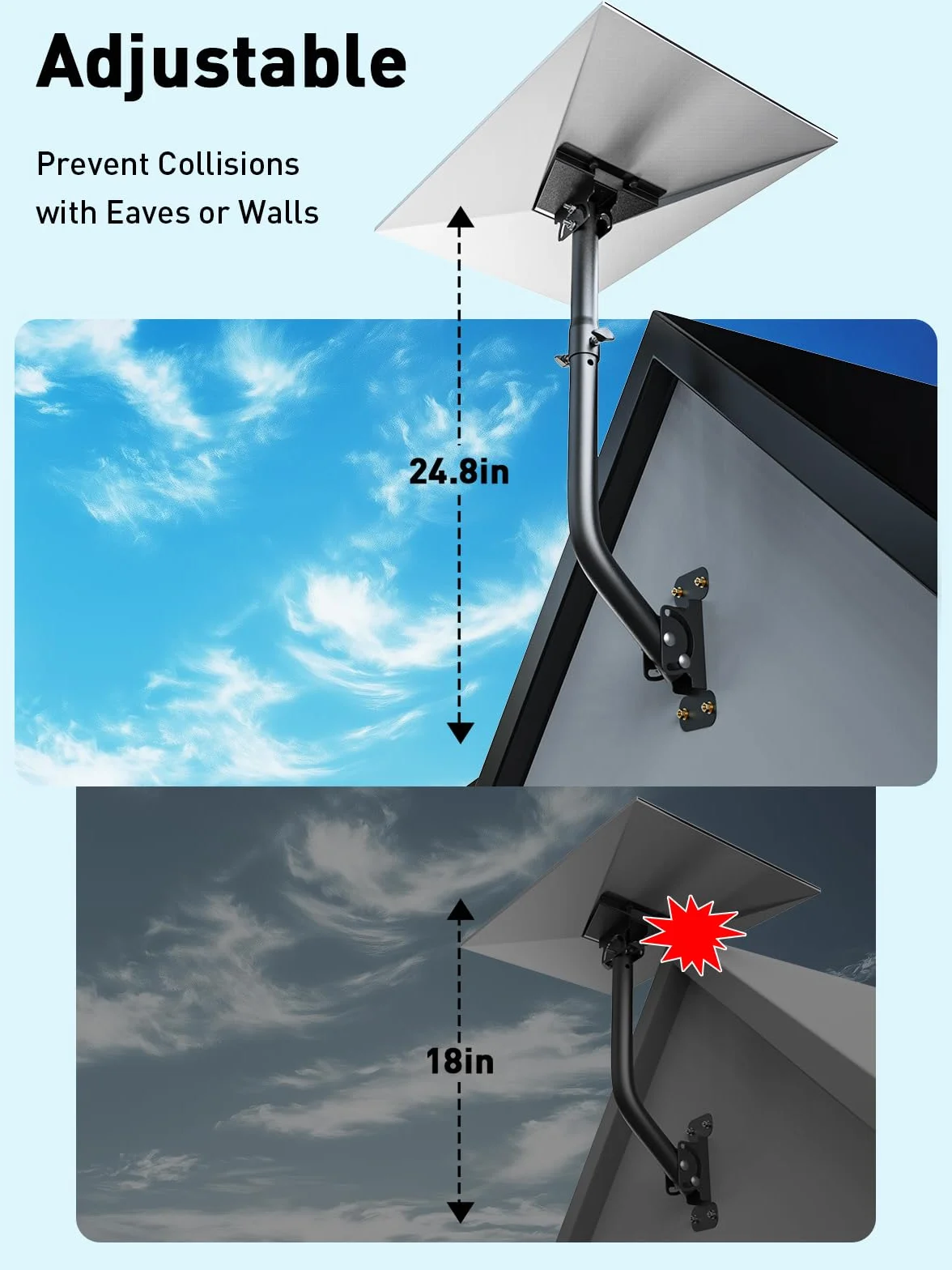 Starlink Gen 3 Montaż 360° Regulowany V3 Starlink Montaż Ścienny Starlink Gen3 Zestaw Montażowy na Słupek z Adapterem Rury Starlink Gen 3 dla Internetu Satelitarnego Starlink Gen3